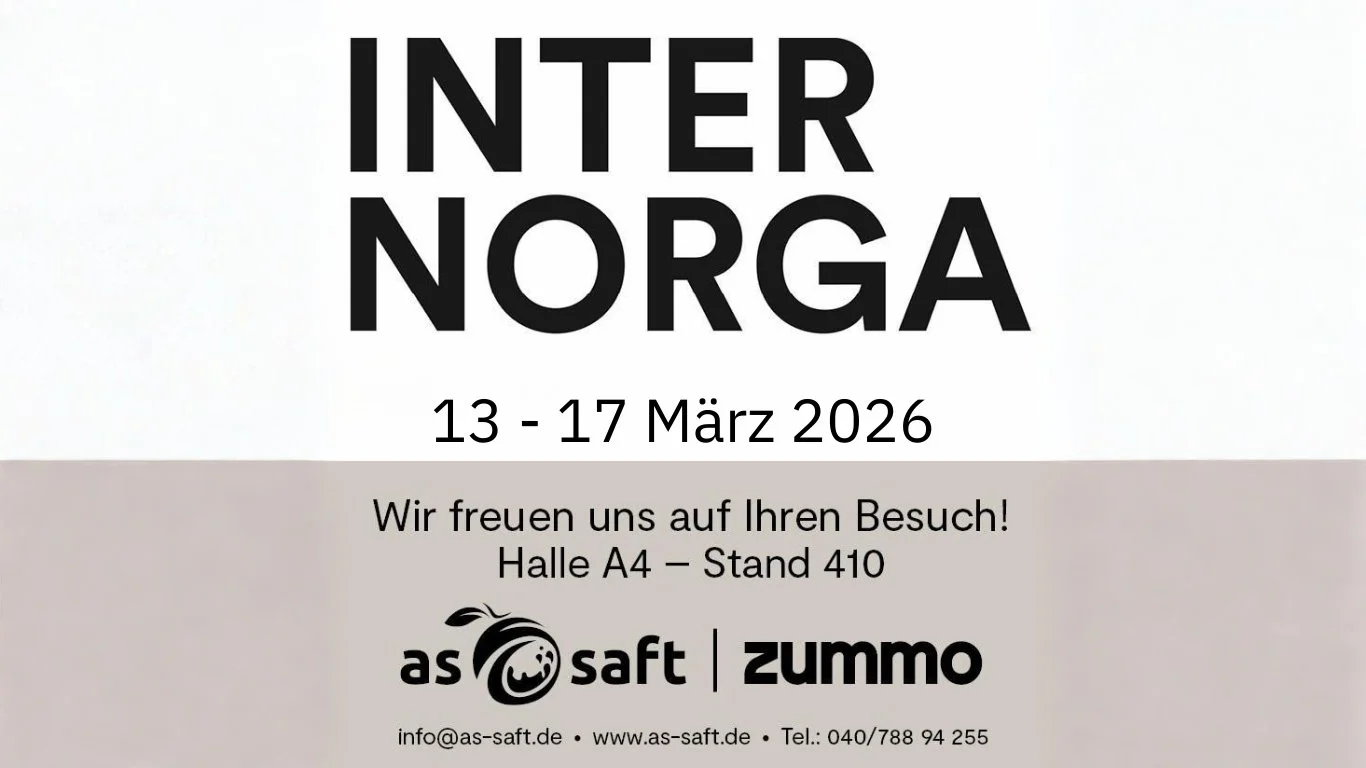 as saft auf der INTERNORGA 2026