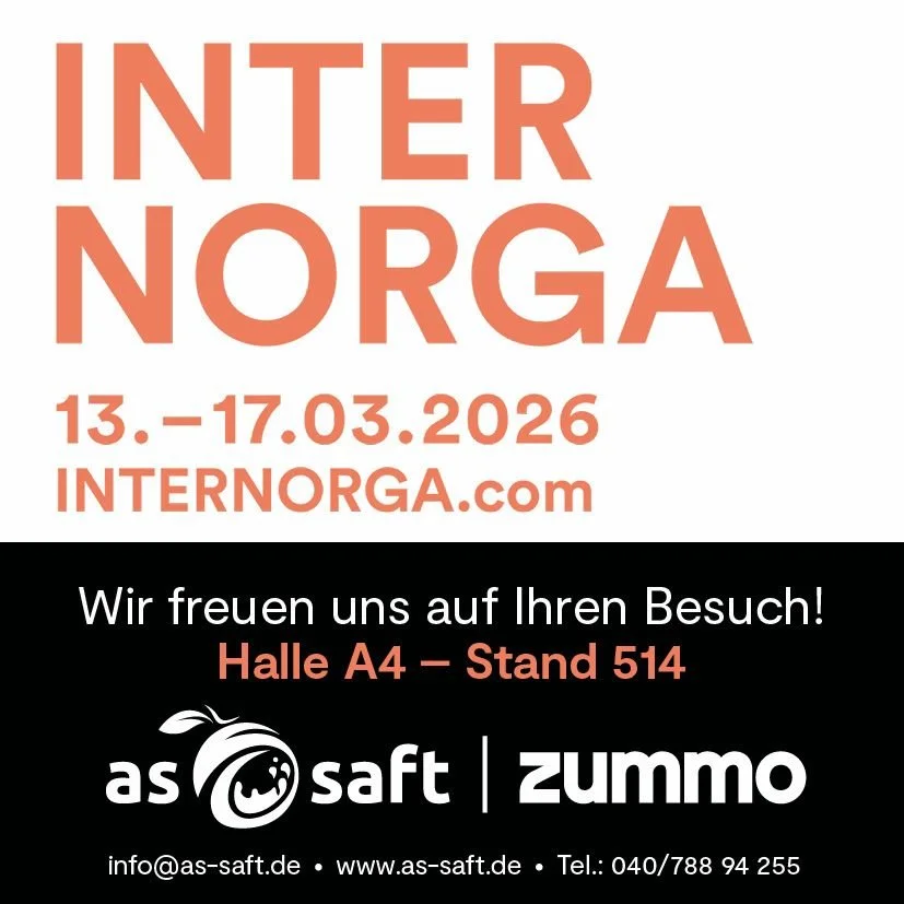 as saft auf der INTERNORGA 2026