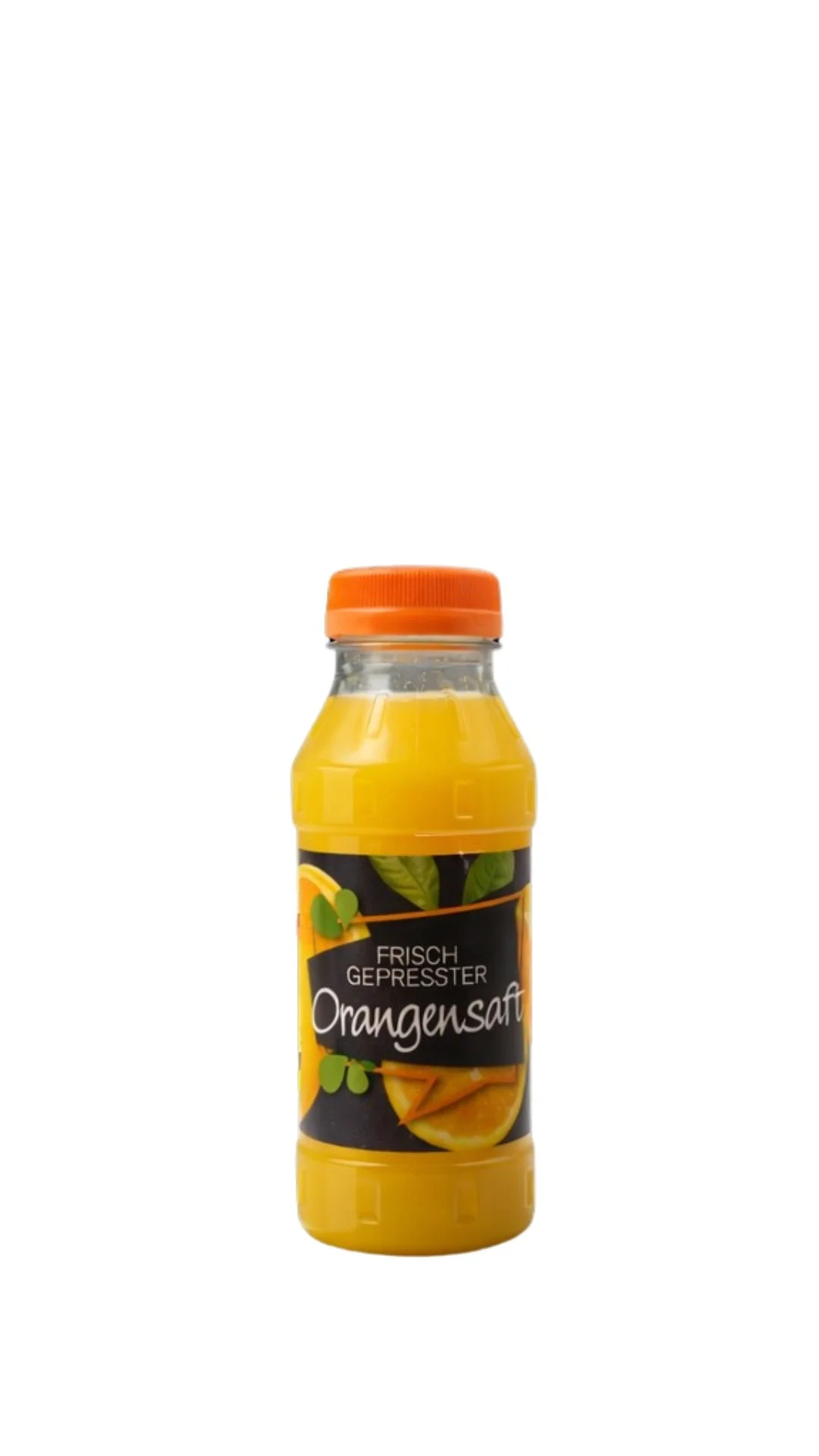 PET Orangensaft Flaschen mit Etikett  / 250 ml