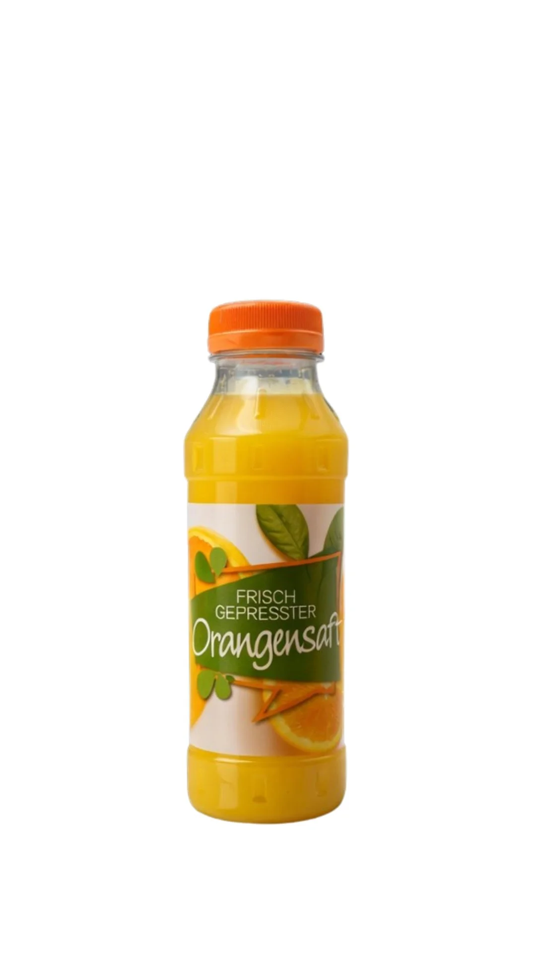 PET Orangensaft Flaschen mit Etikett  / 330 ml