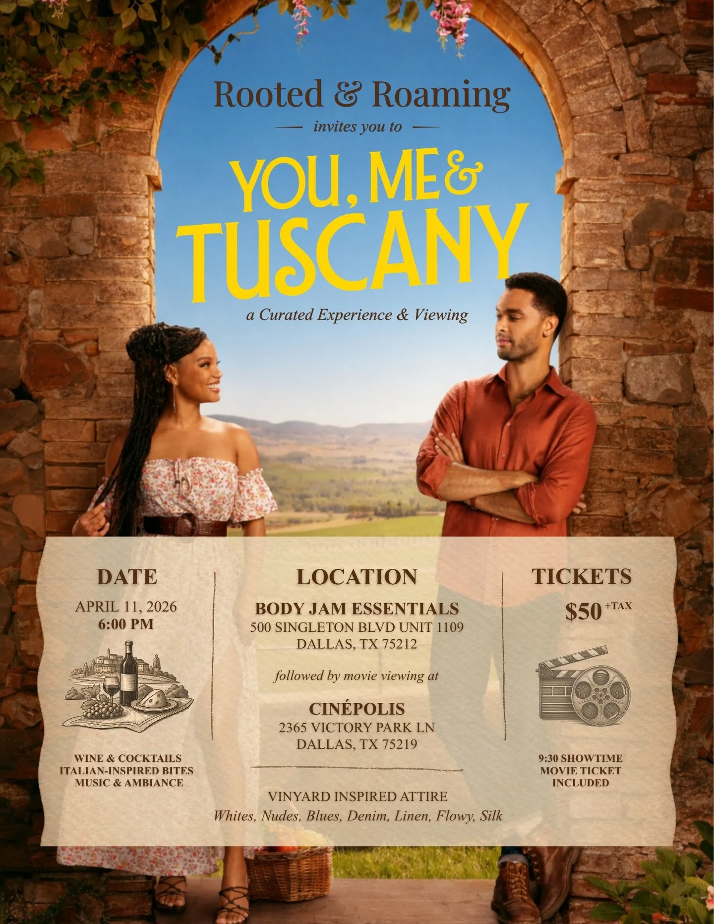 From the Best Man series to Just Wright, romantic comedies have always been my favorite. I love seeing Black love portrayed in ways that feel soft, joyful, &amp; familiar.

That is exactly why creating this Rooted &amp; Roaming experience specificall