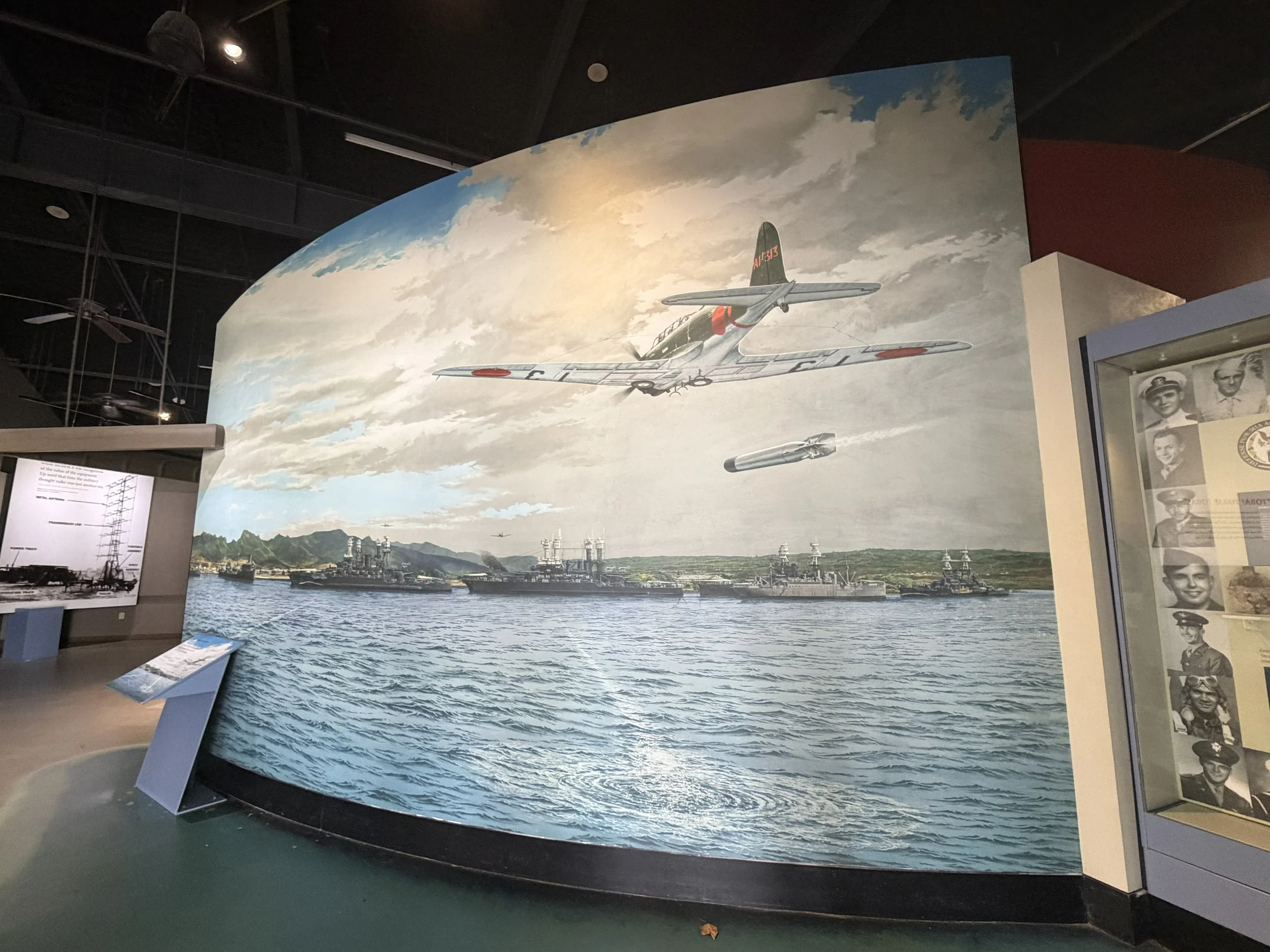 Image of Japanese airplanes approaching Pearl Harbor during WWII