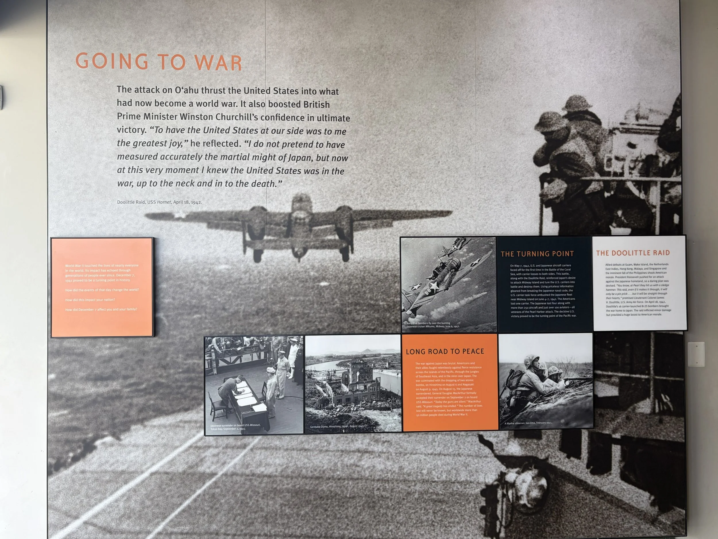 Pearl Harbor Museum Winston Churchill Quote