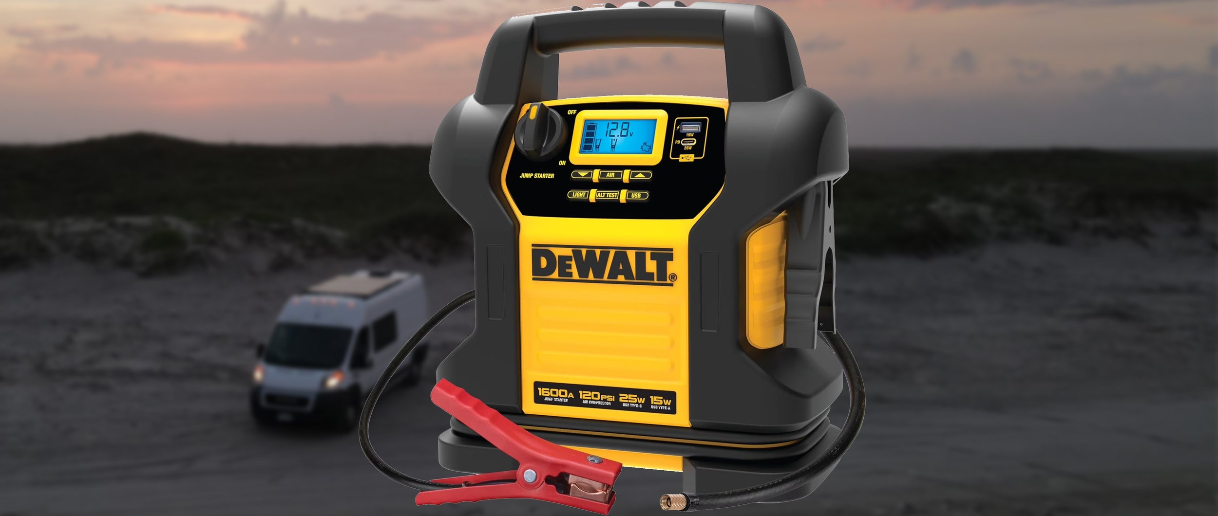 DEWALT DXAEJ14 Review | Best Portable Jump Starter and Emergency Power Station for Road Trips, Vanlife, and Winter Travel