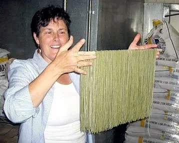 handmade pasta drying