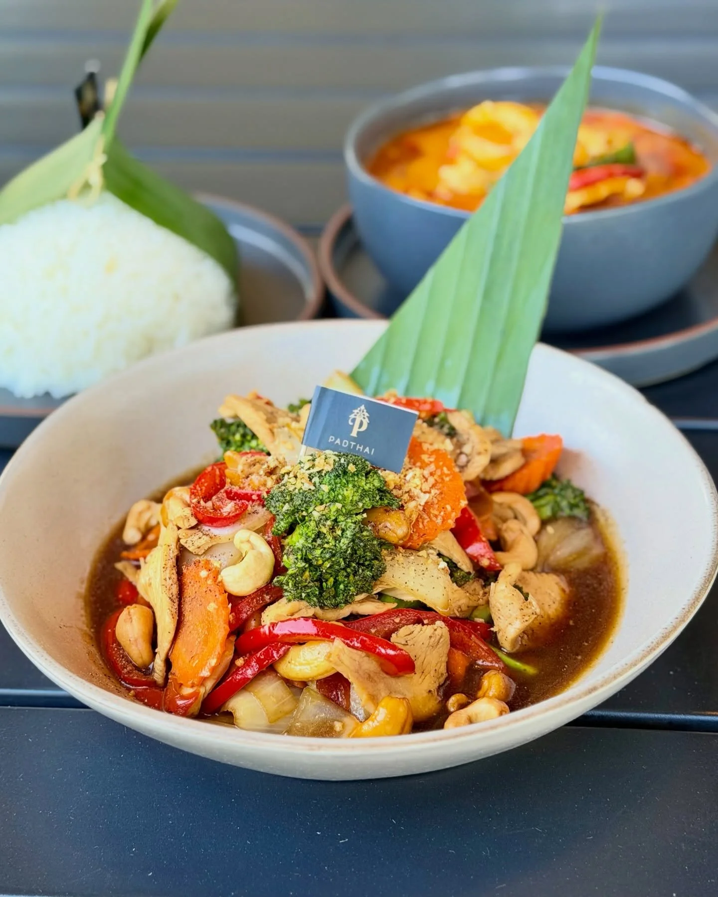 This cashew stir fry has been on our menu for a reason. Wok-tossed vegetables, tender protein, roasted cashews, and a sauce that brings it all together. Simple, honest, and satisfying.

#PadThaiKC #KansasCityEats #ThaiComfortFood