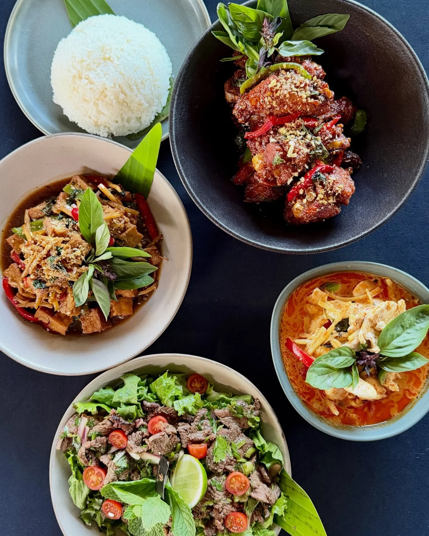 This spread just hits different. 🌿🔥
Fresh herbs, bold flavors, a little heat, a little comfort. The kind of table you don&rsquo;t rush through.

Come hungry. Stay a while.

#padthaikc #thaifood #kansascityeats #supportlocalkc #foodthatconnects