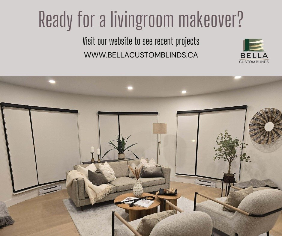✨ Does your living room need a makeover? ✨

Bella Custom Blinds transforms everyday spaces into beautiful, finished homes with custom window coverings made just for you. We help you refresh your living room without a full renovation.

✔ Made-to-measu