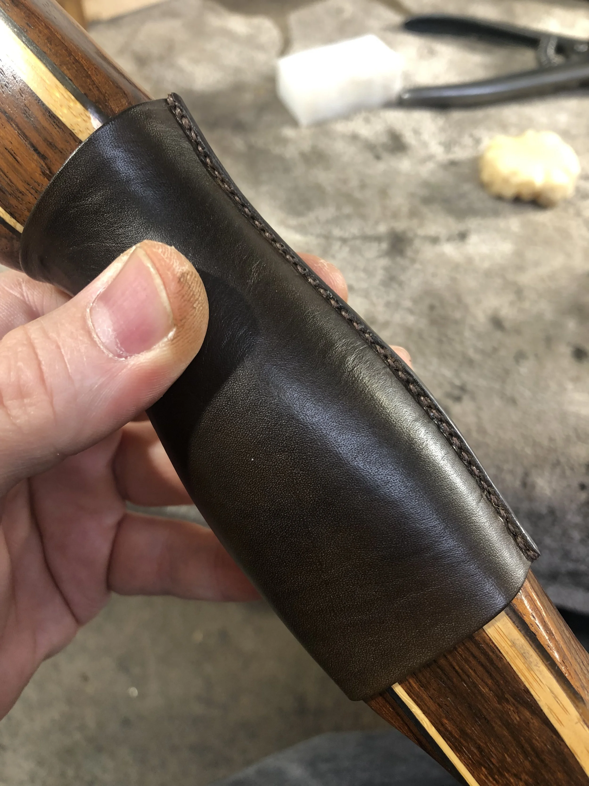 Griffleder für einen Jagdbogen