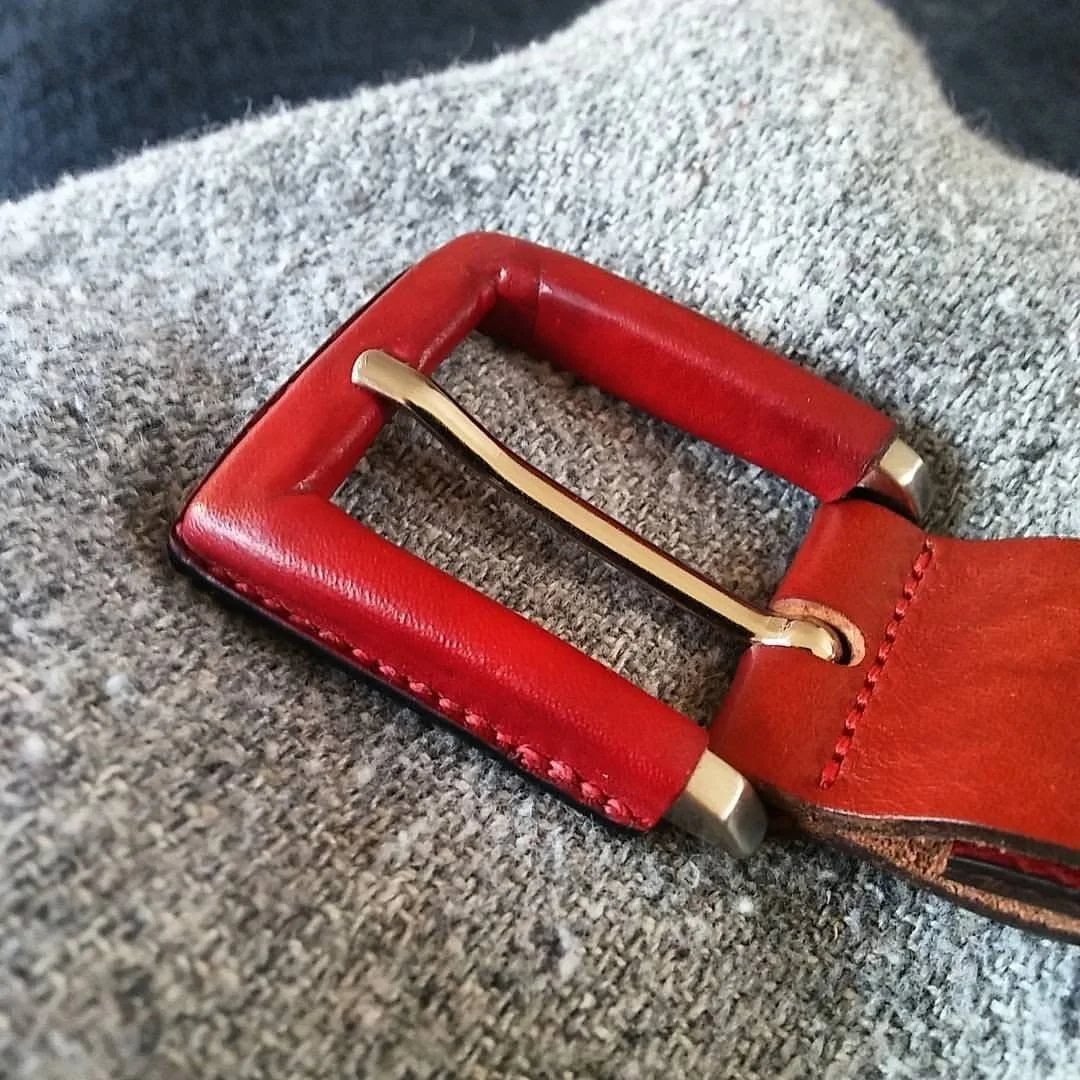 Passend eingenähte Gürtelschnalle für vorhandenen Gürtel (Nickelallergie)