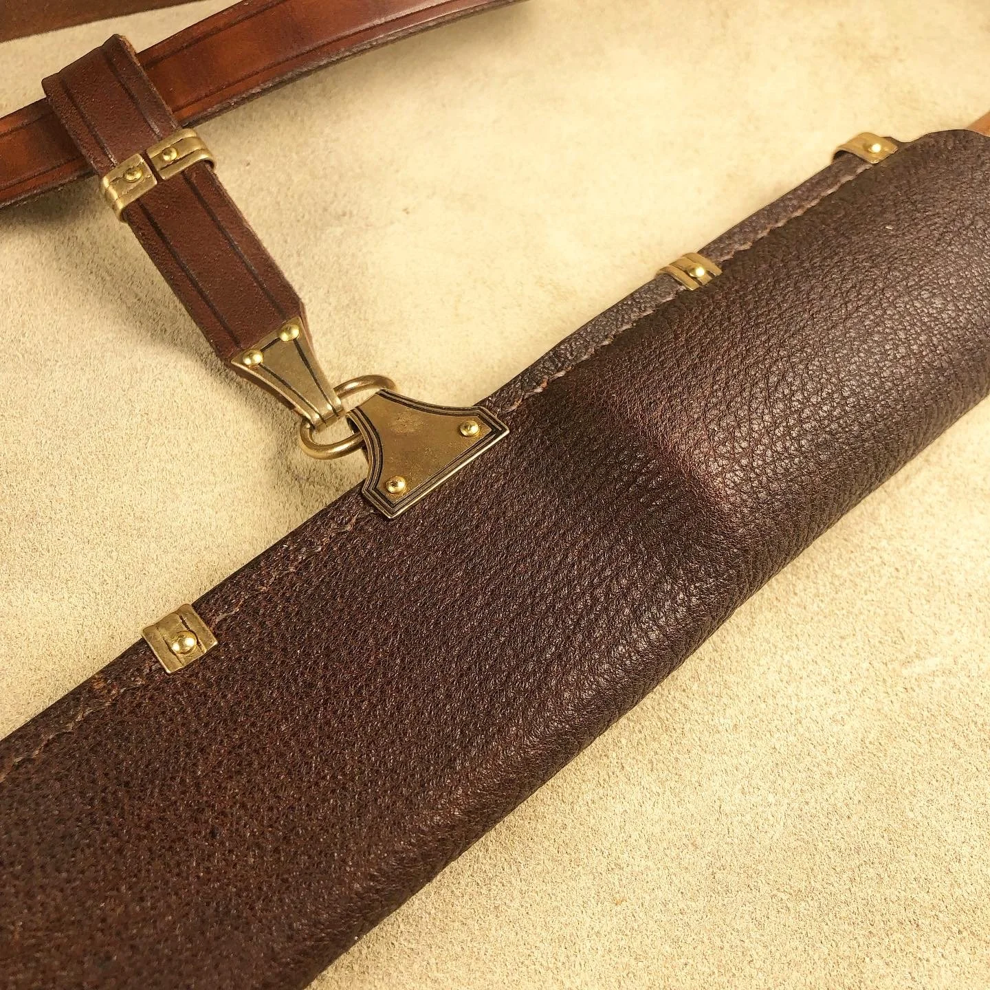 Saxscheide, mit Ziegenleder bezogen