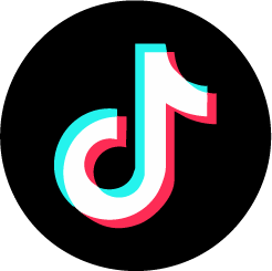 TikTok logo with a black background.