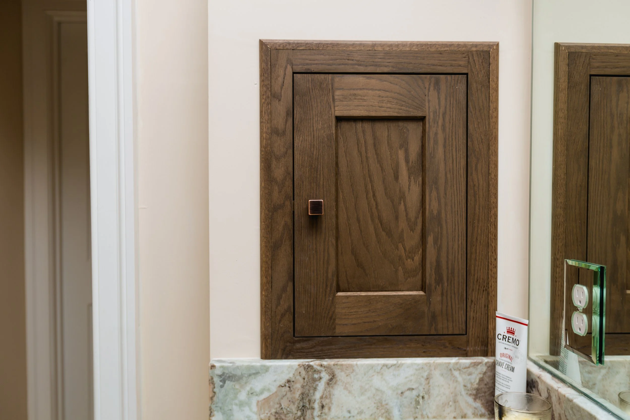 Shallow Cabinet Mounted in Wall