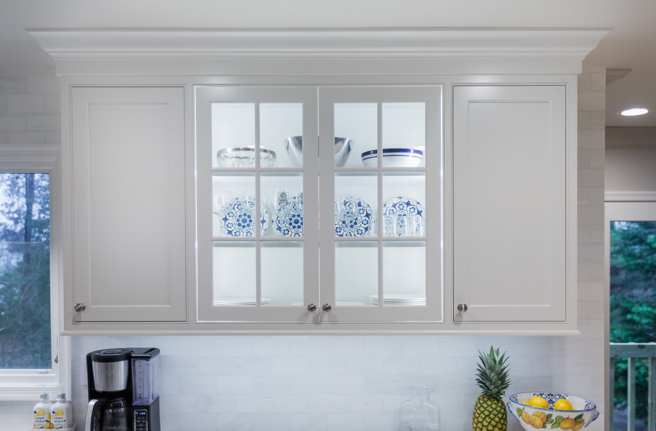 Finished Interior - Mullioned Clear Glass