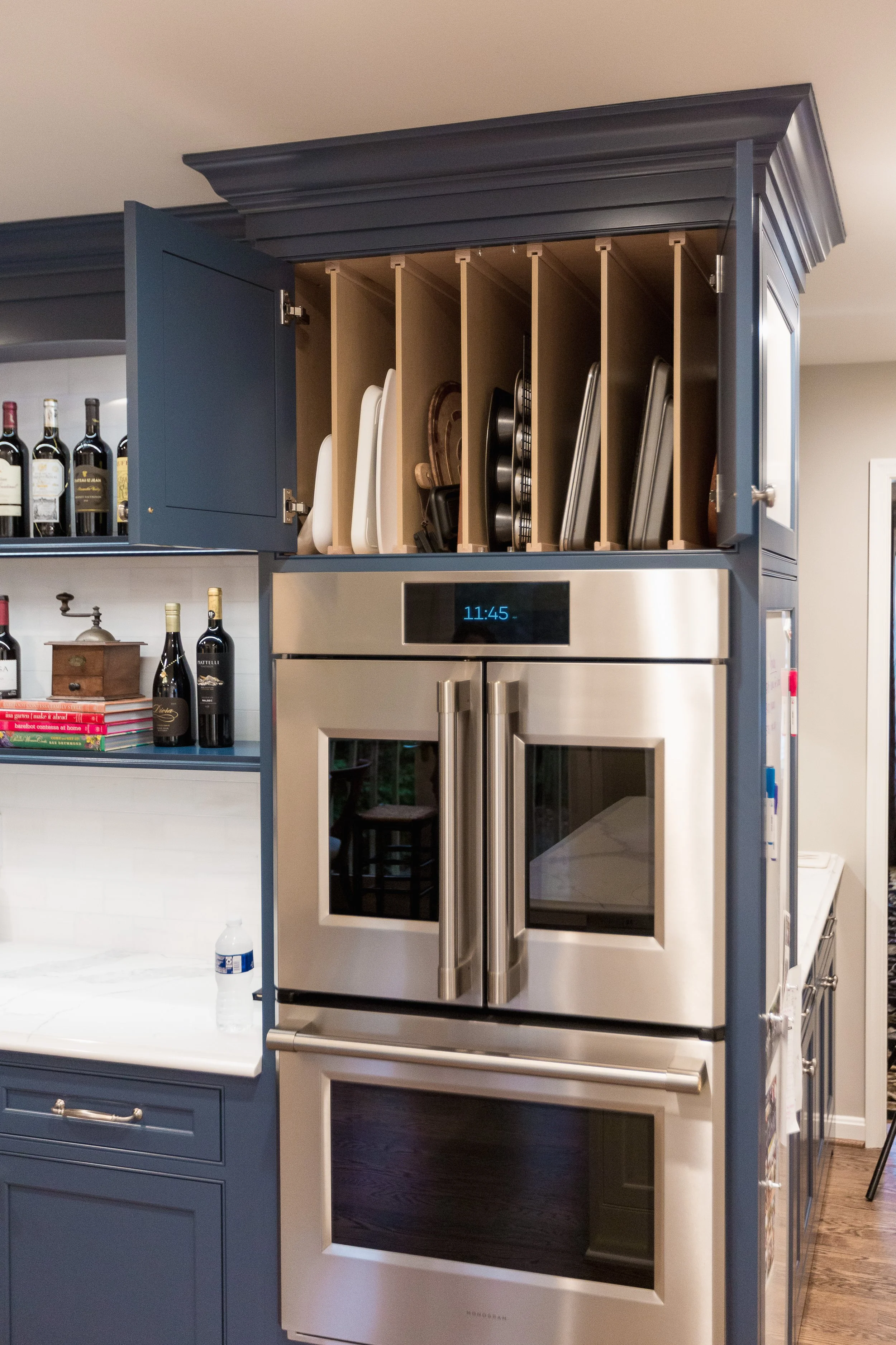 Tray Dividers in Oven Cabinet