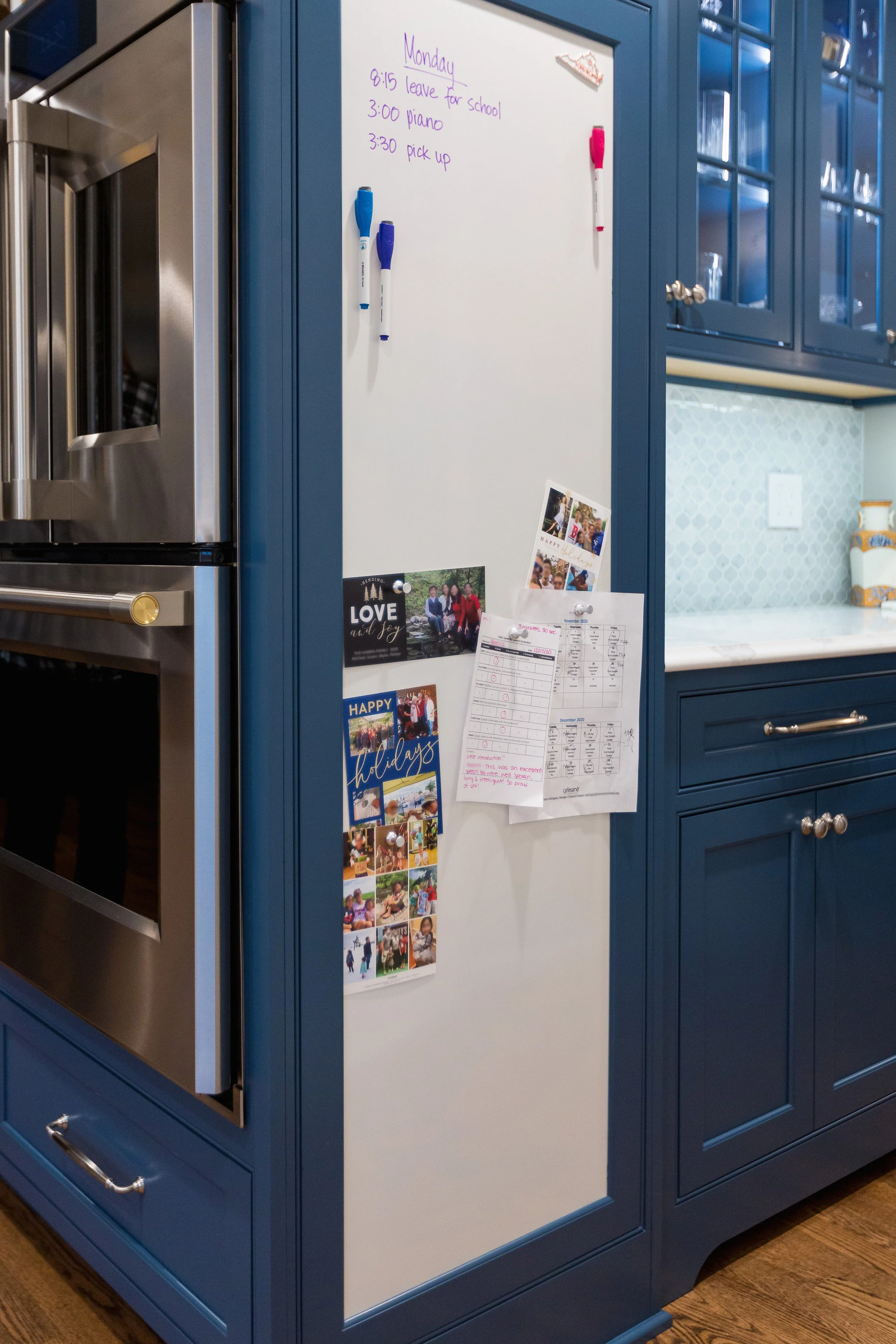 Magnetic White Board near Garage Door