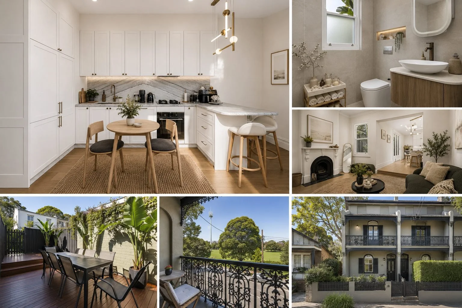 43 Station Street, Petersham, coming soon with Ramon Raneal: kitchen, bathroom, living room, balcony and street frontage
