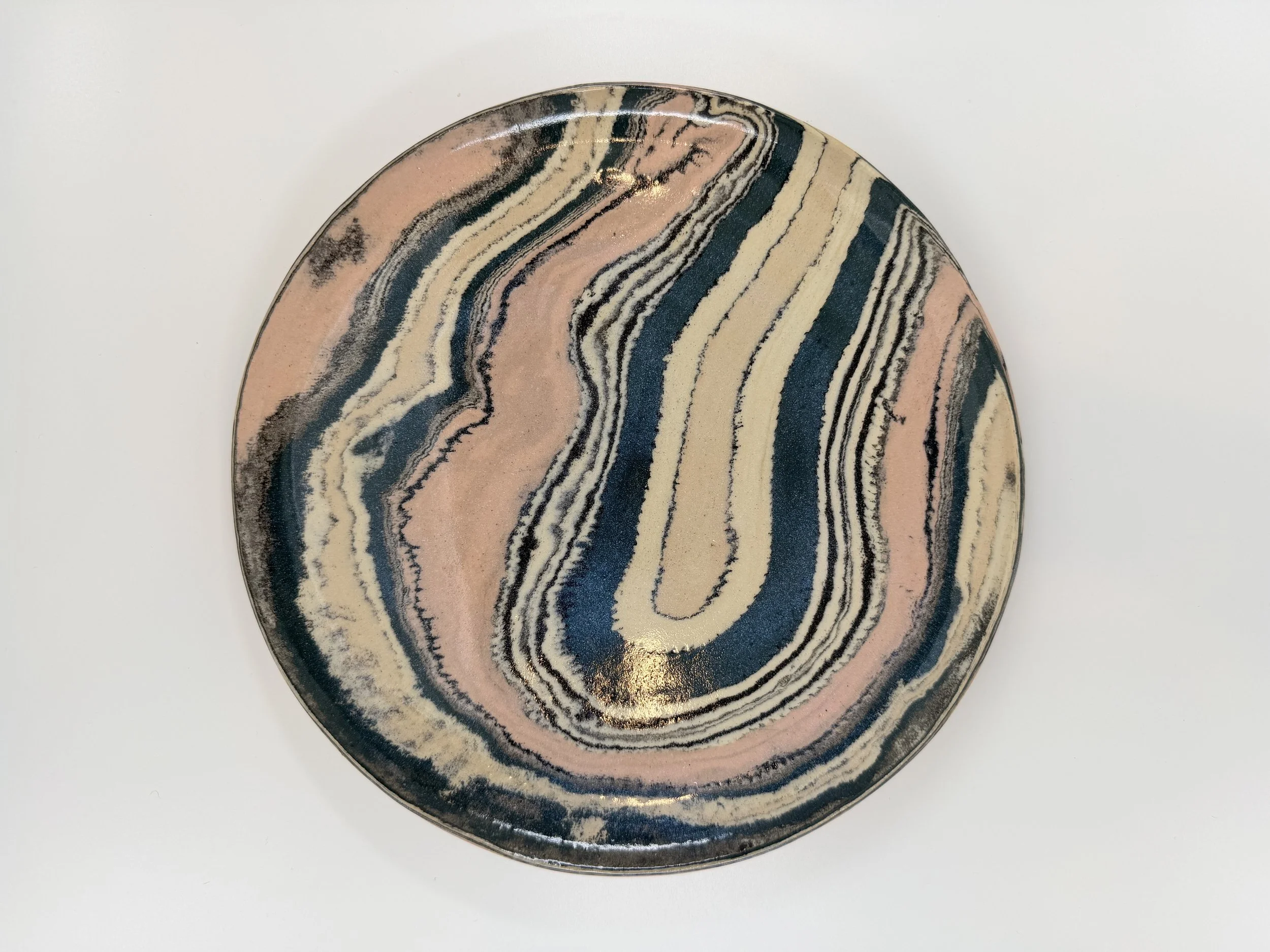 Tidal Line Nerikomi Dinner Plate
