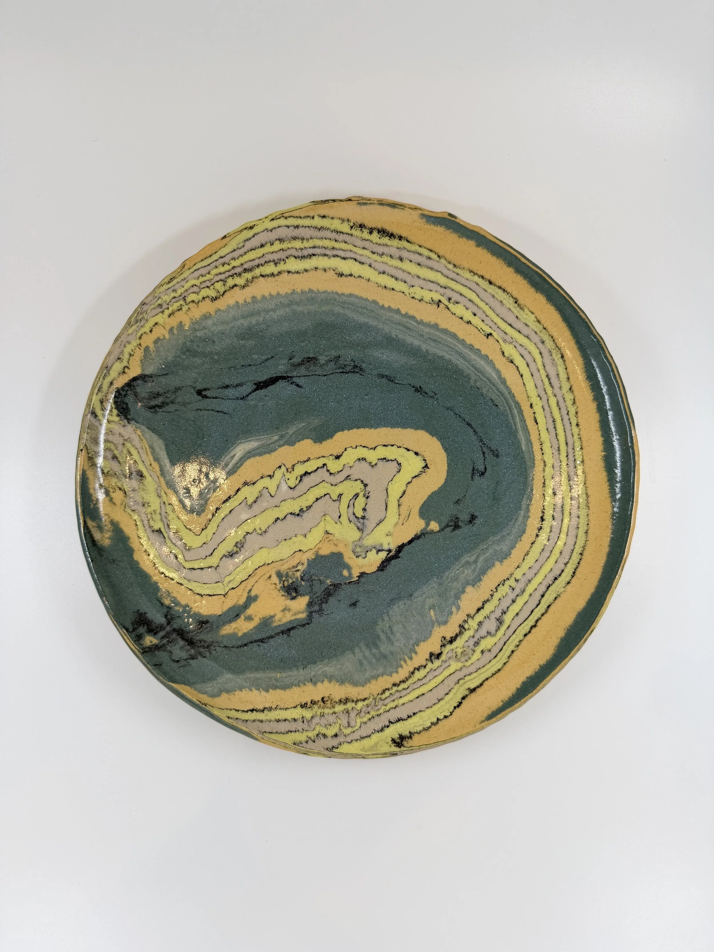 Contour Field Nerikomi Dinner Plate