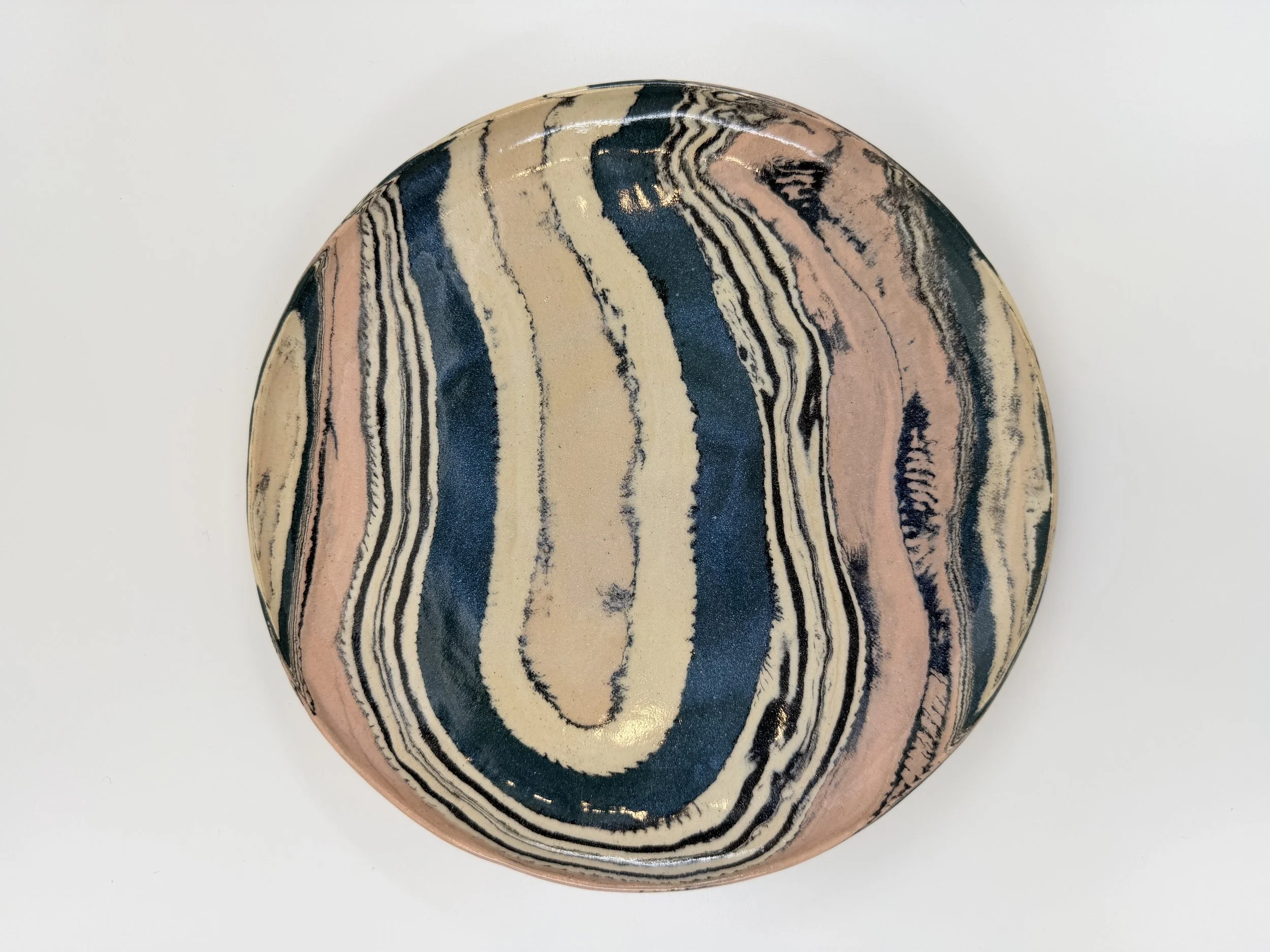 Tidal Line Nerikomi Dinner Plate