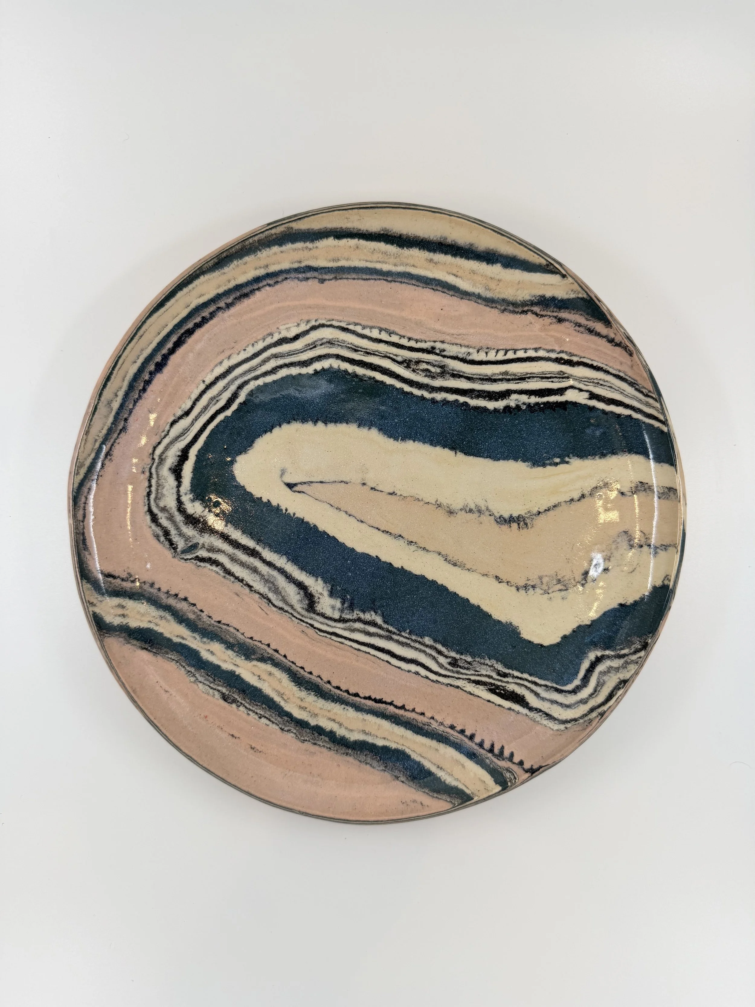 Tidal Line Nerikomi Dinner Plate