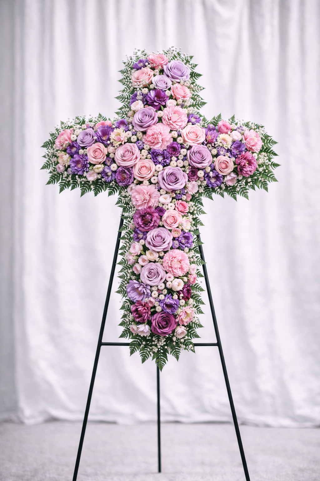 30 Inch Cross Display- Purple & White