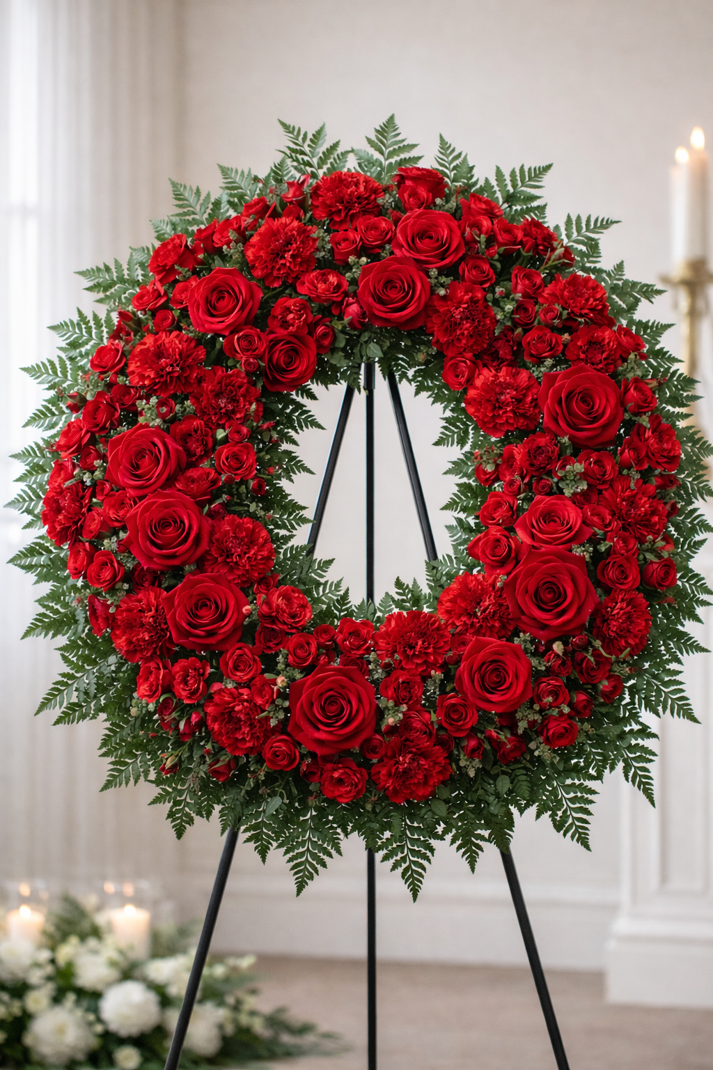 26 Inch Large Wreath Display-Red