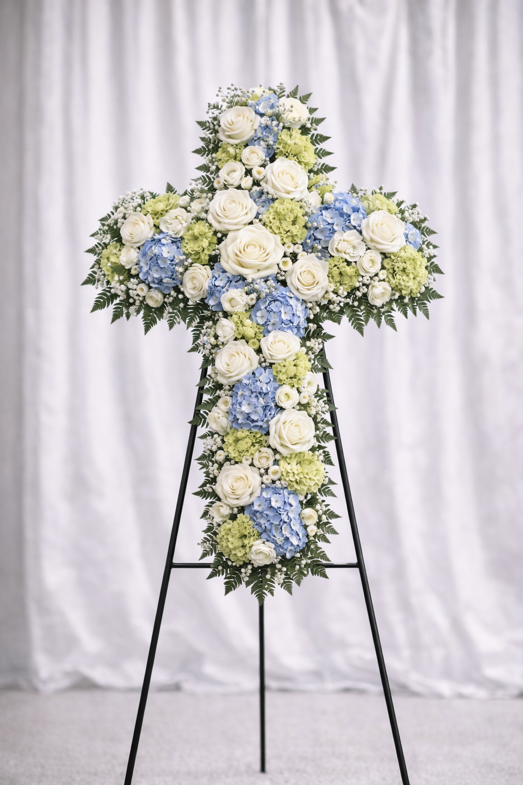 30 Inch Cross Display- White, Blue & Light Pale Green