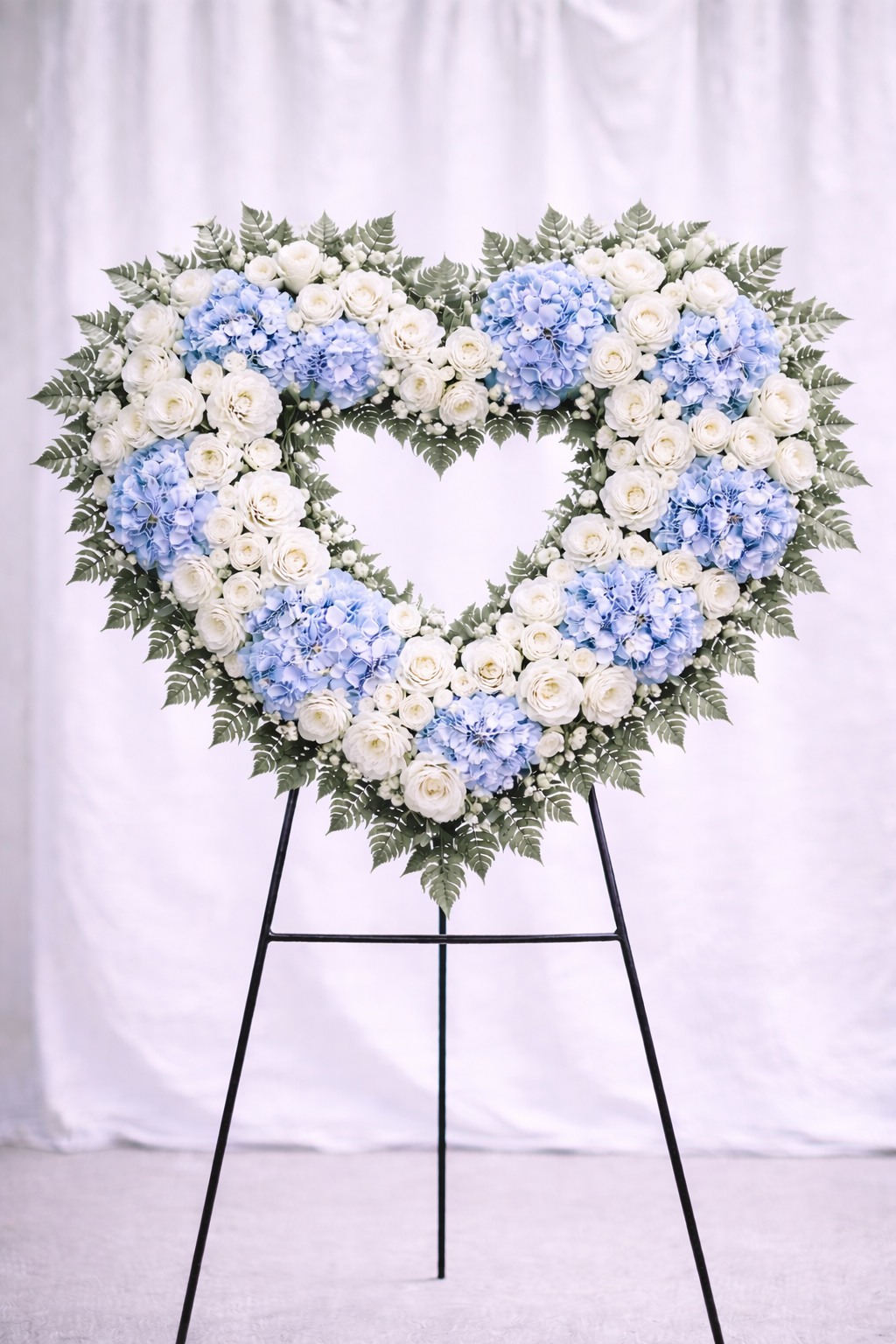 18 Inch Heart Display- Blue & White