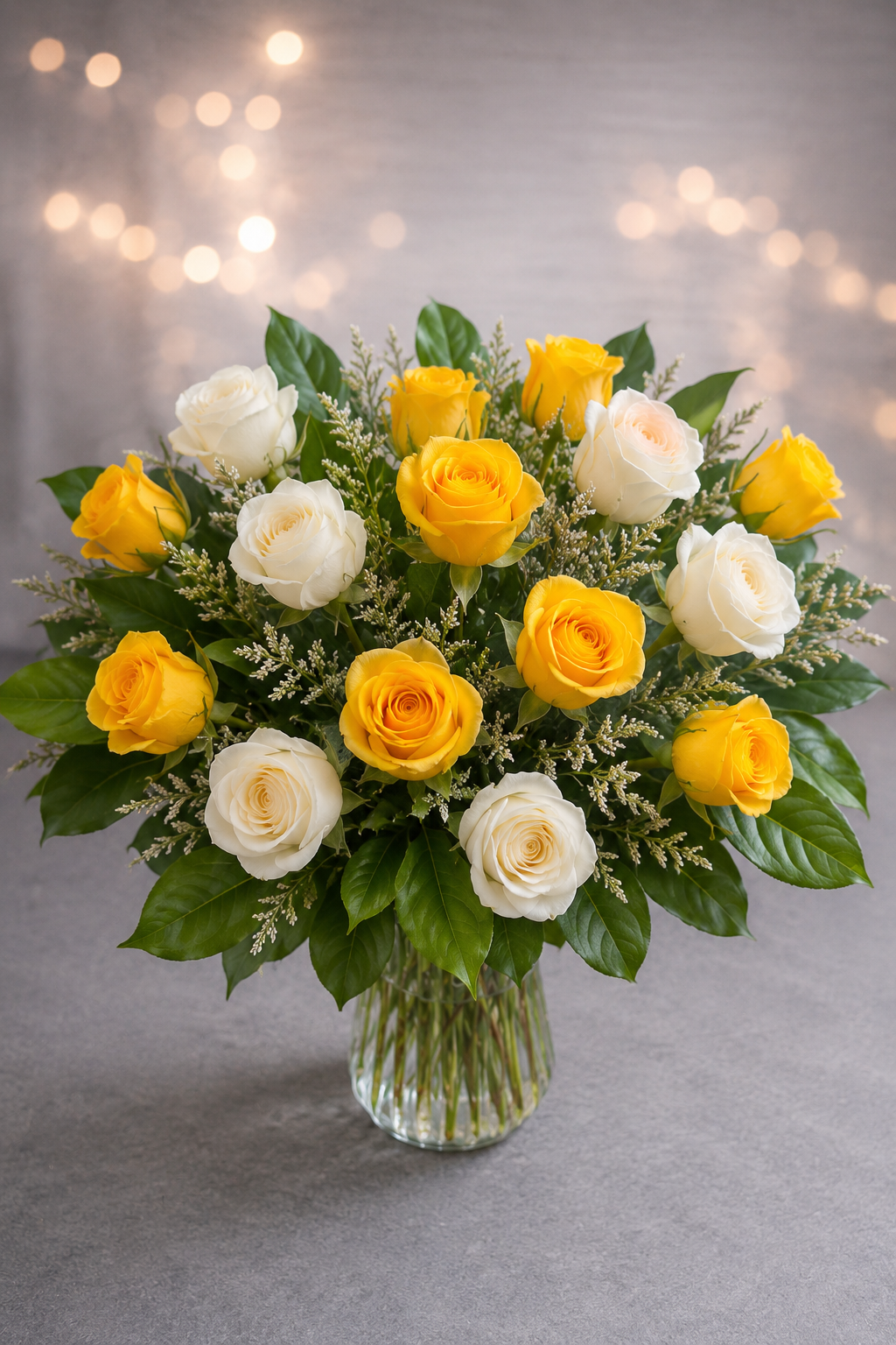 Pearl & Sunshine- 24 Roses
