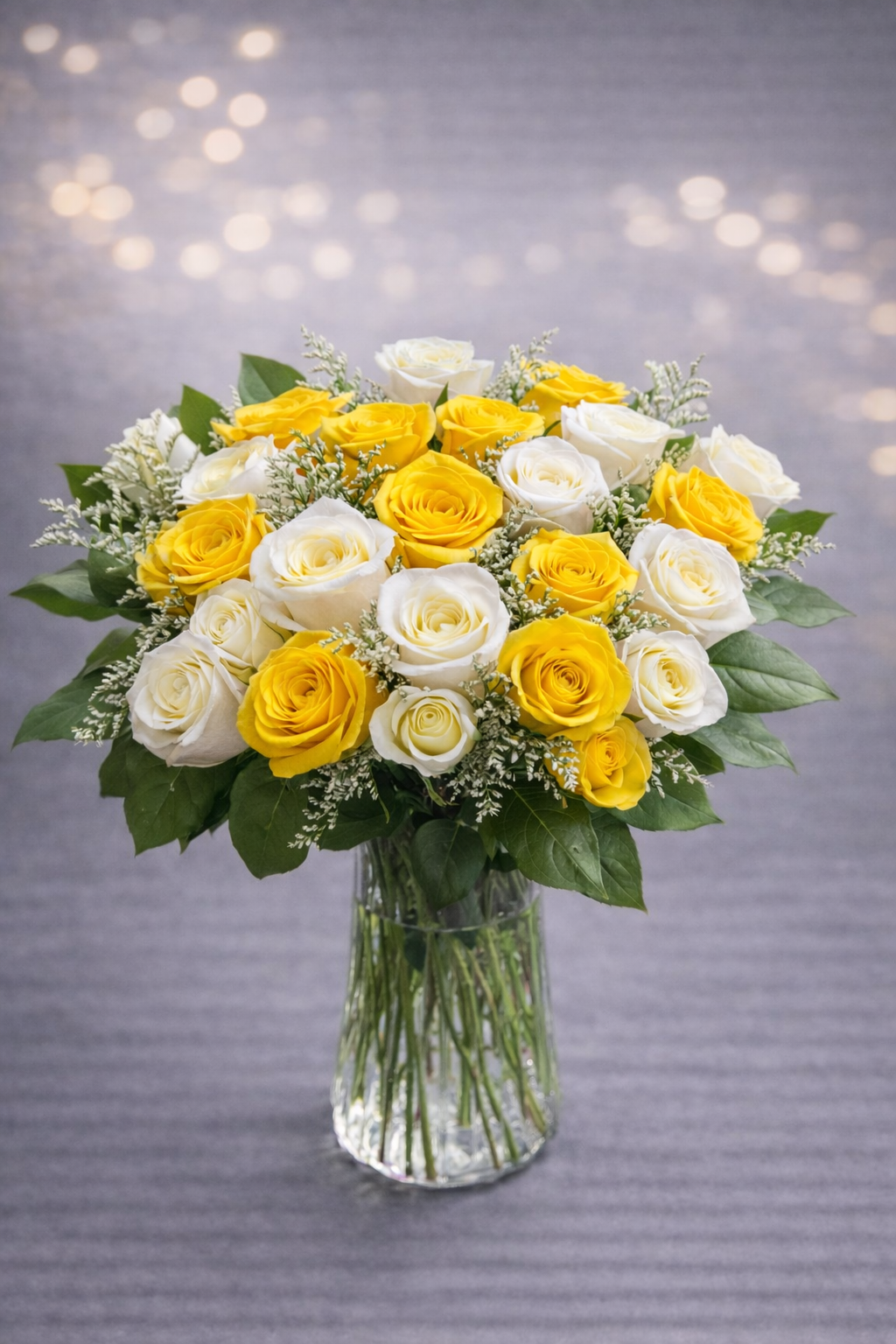 Pearl & Sunshine- 24 Roses