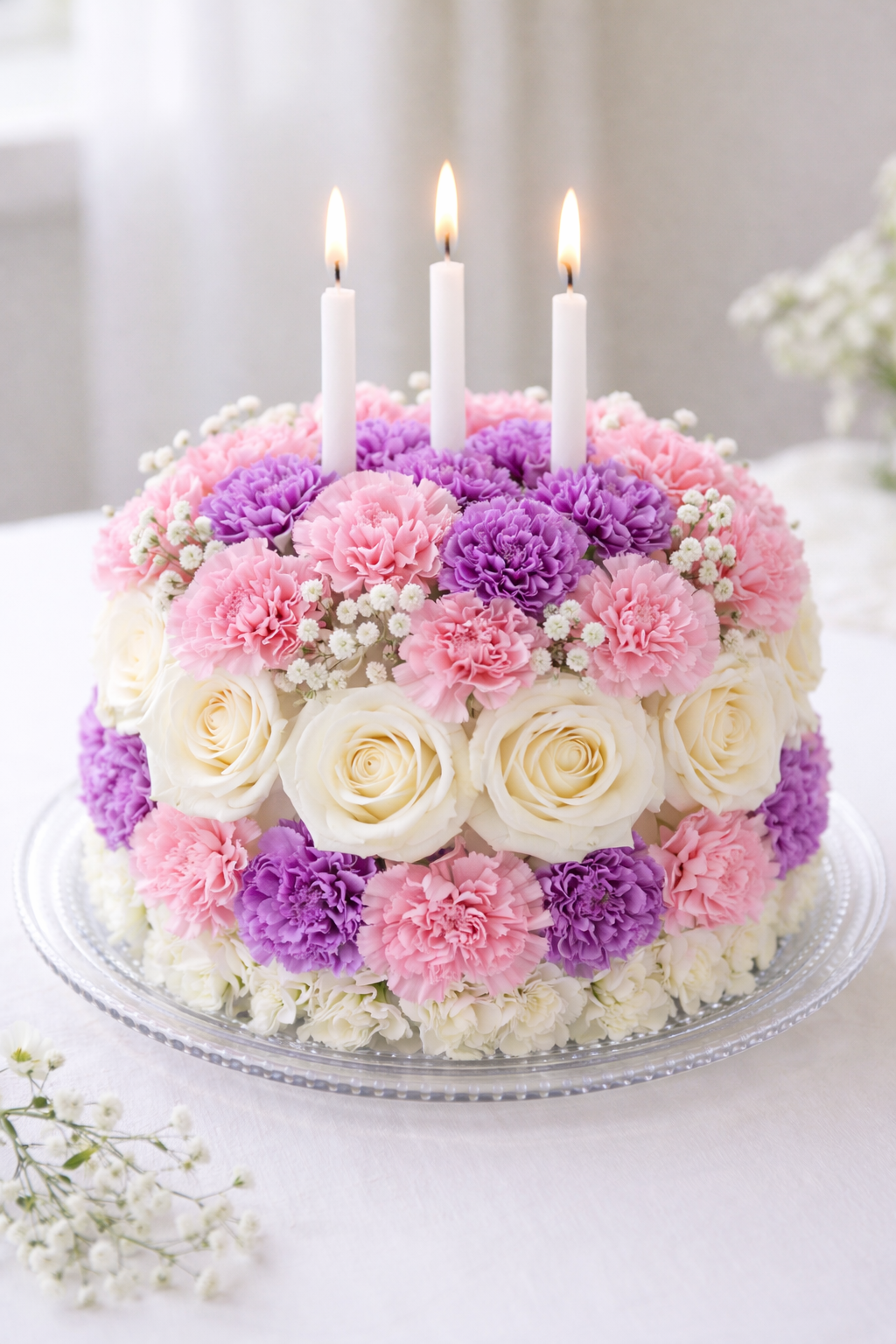 Lavender & Pink Floral Cake