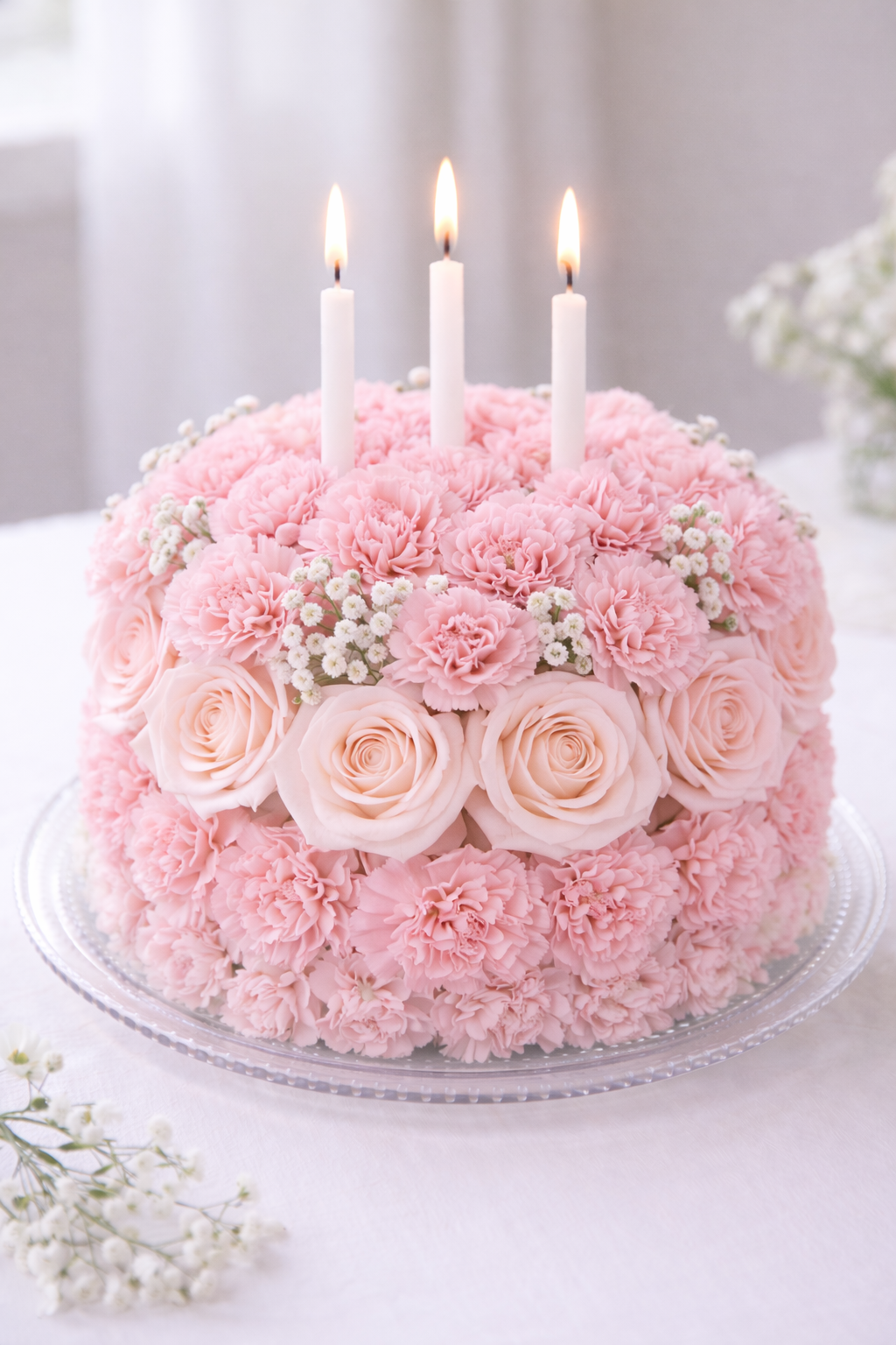 Blush Pink Floral Cake
