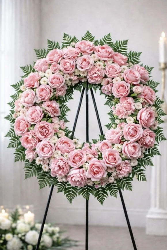 26 Inch Large Wreath Display- Pink