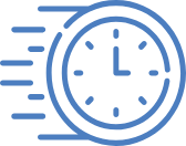 Clock with a background of motion lines indicating speed or passing time.