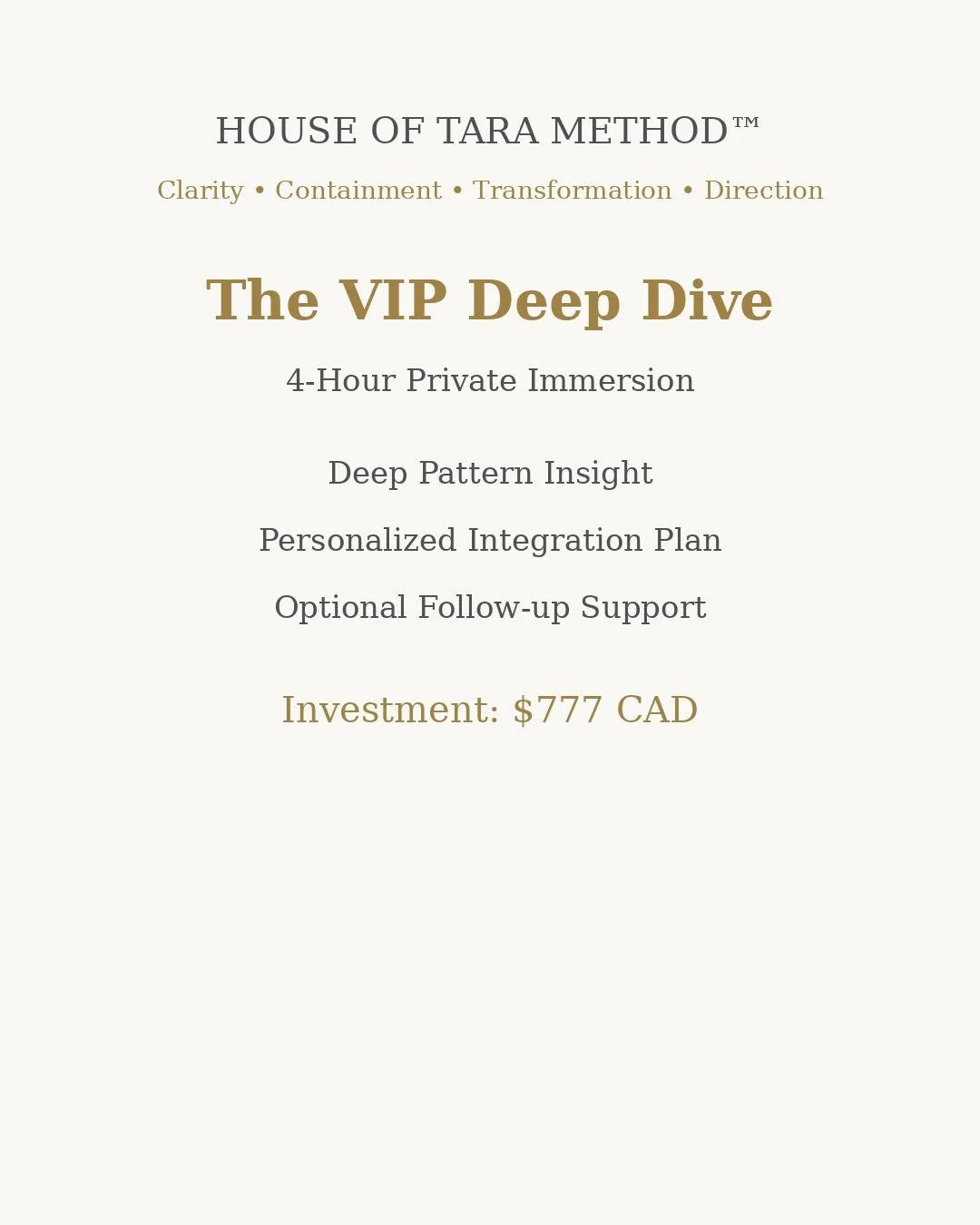 THE VIP DEEP DIVE