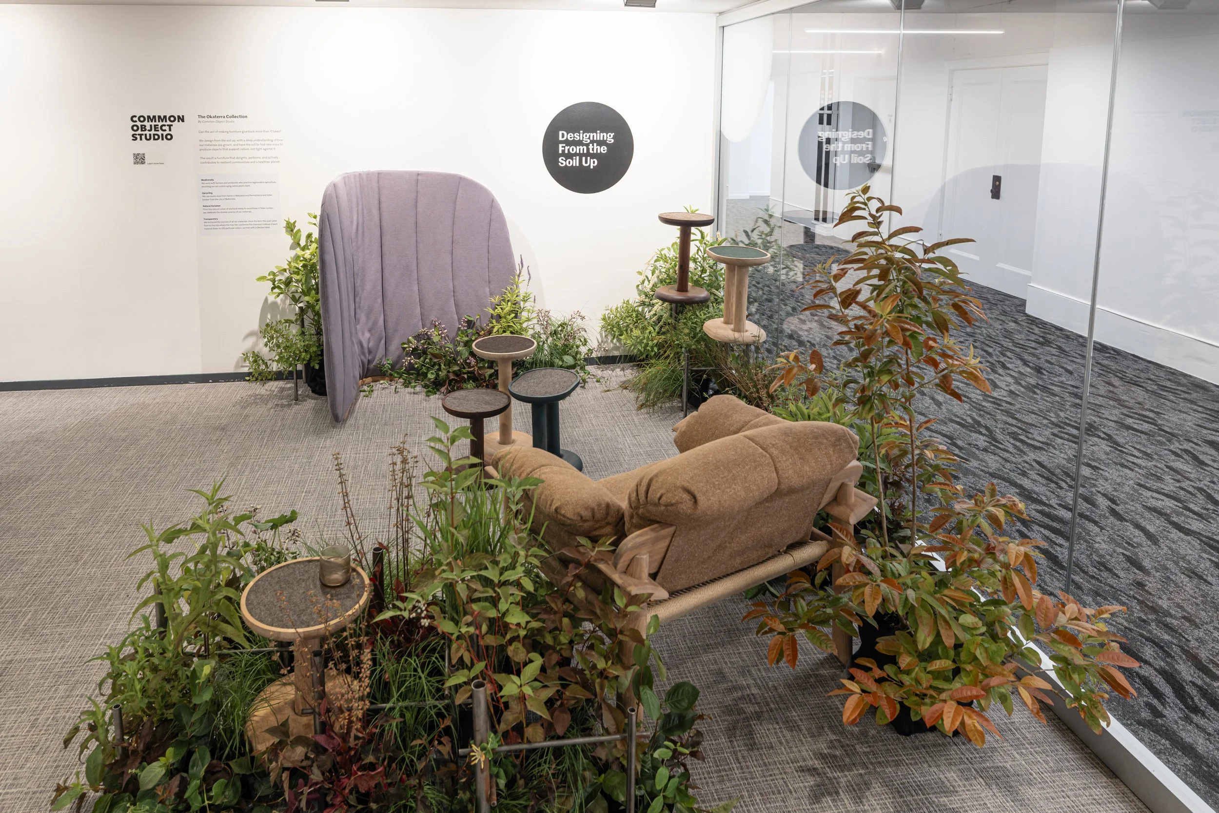 Showroom installation at Metropolis Magazine Sustainability Lab for Common Object Studio at NeoCon 2025. Chicago IL.