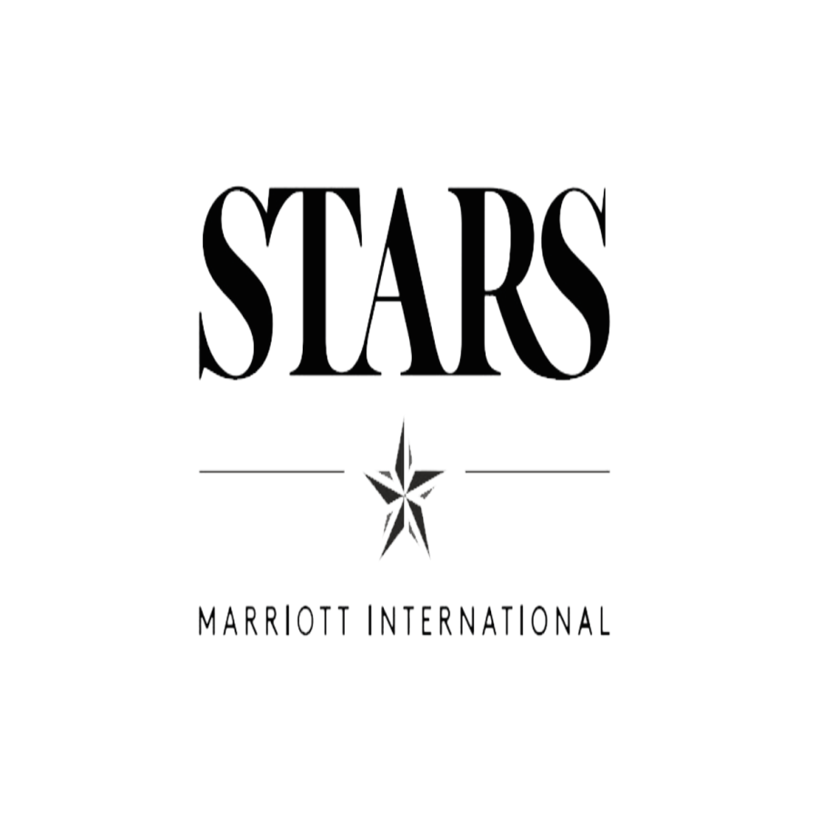 Logo for STARS Marriott International featuring the word 'STARS' with a star graphic underneath and 'MARIIOTT INTERNATIONAL' below.
