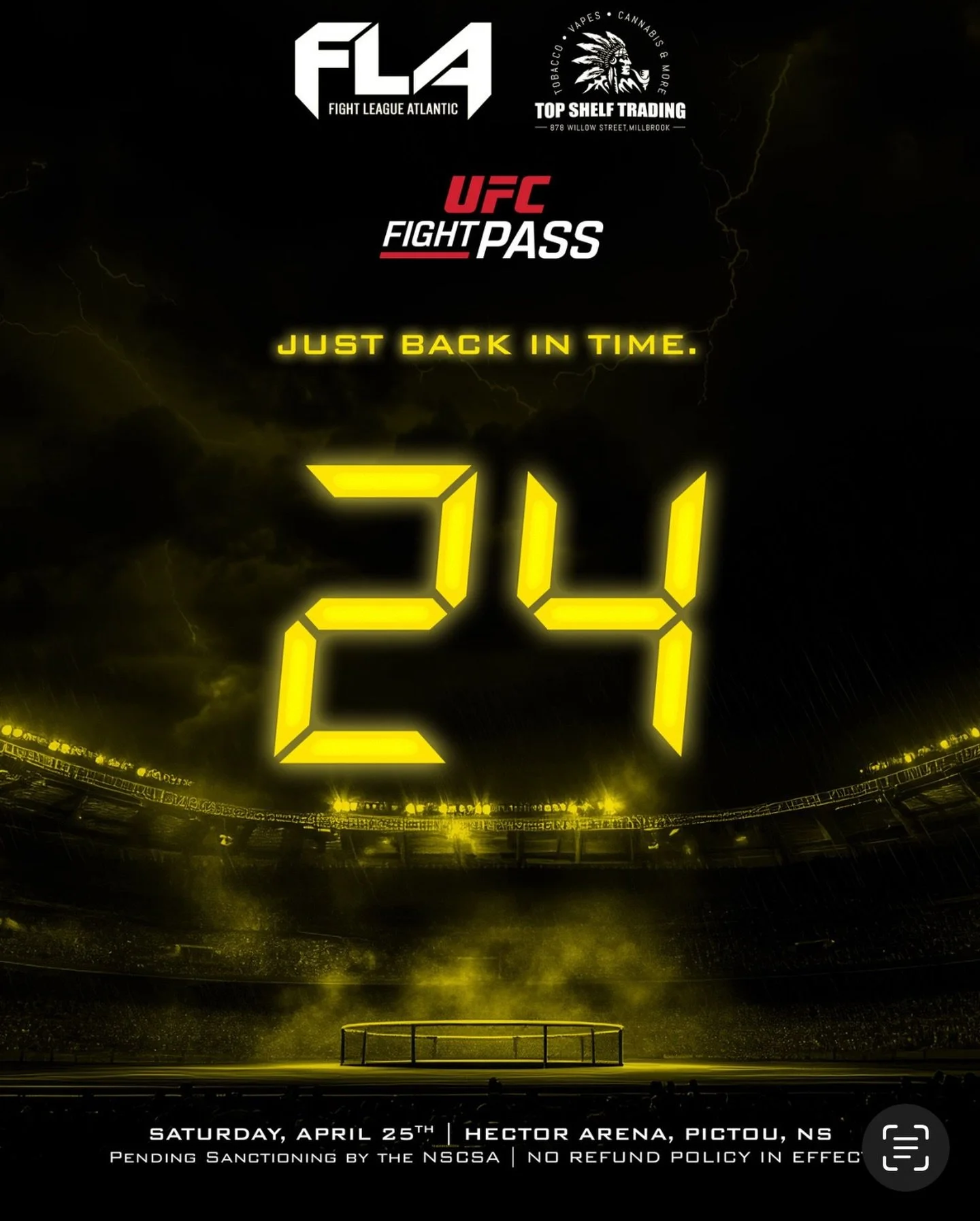 FIGHT LEAGUE ATLANTIC 24 
Presented by @topshelfmb.smokeshop 
April 25th 2026 
TICKETS ON SALE FEB 25th👇
FIGHTLEAGUEATLANTIC.com