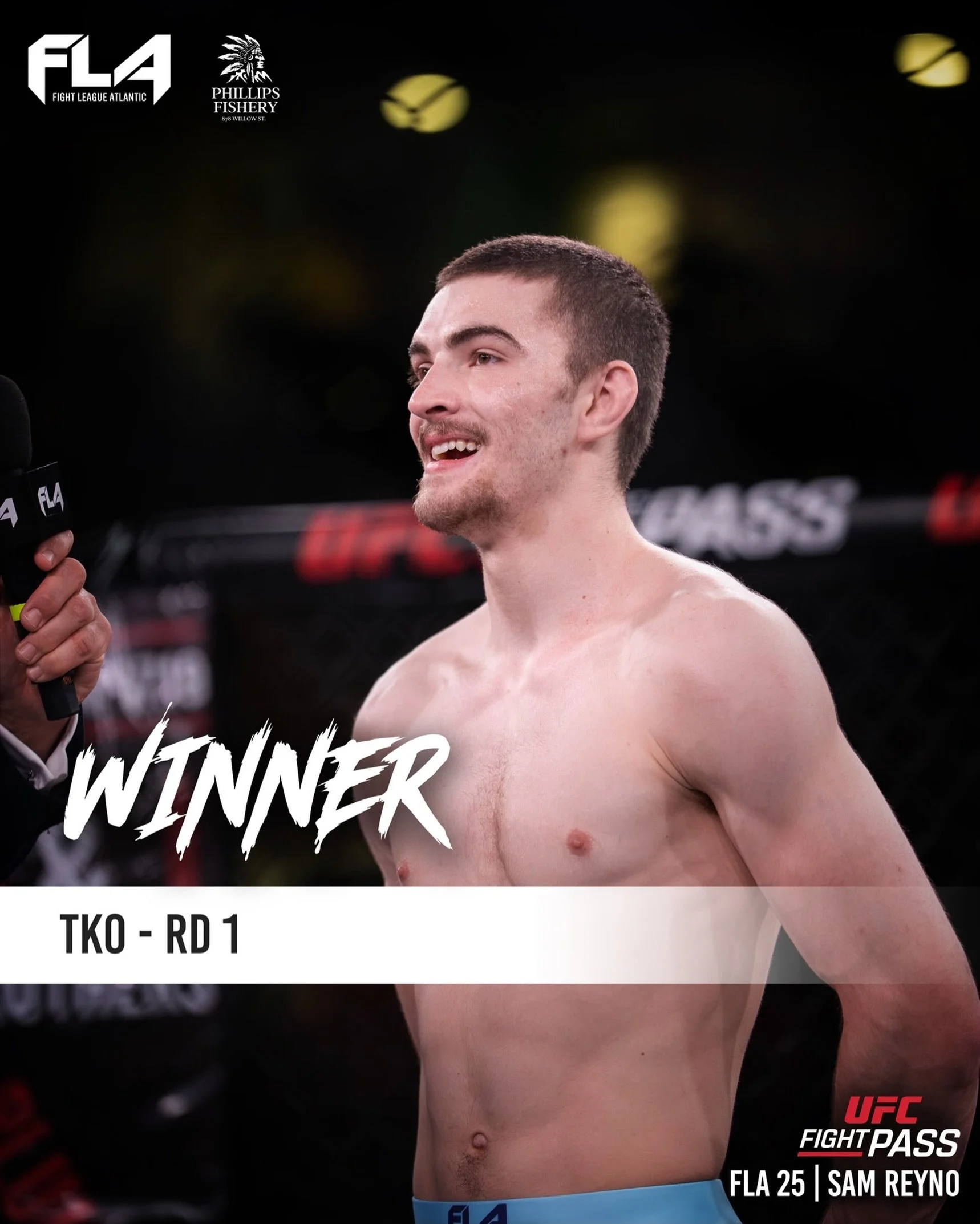 Winner via TKO #tko 
▪️Sam Reyno - Tower 1 Combat Sports 
#decision #fla #zatzmansportsplex #ufcfightpass