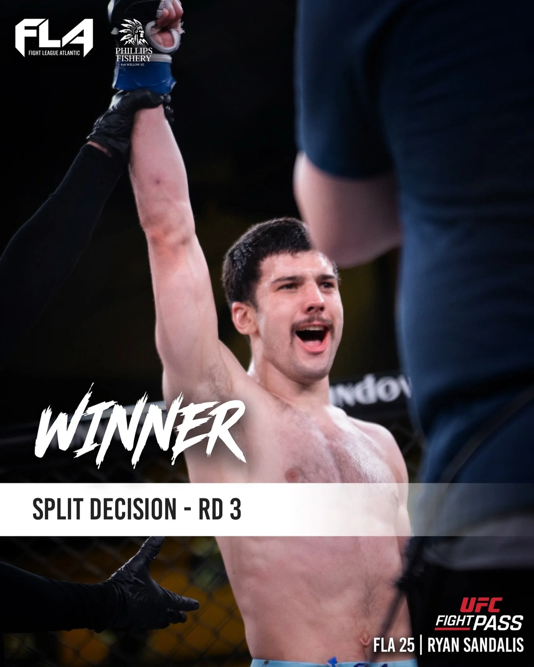 Winner via Unanimous Decision 
▪️Jake &ldquo;Snakebite&rdquo; Stevens-Breakthrough Martial Arts
#decision #fla #zatzmansportsplex #ufcfightpass