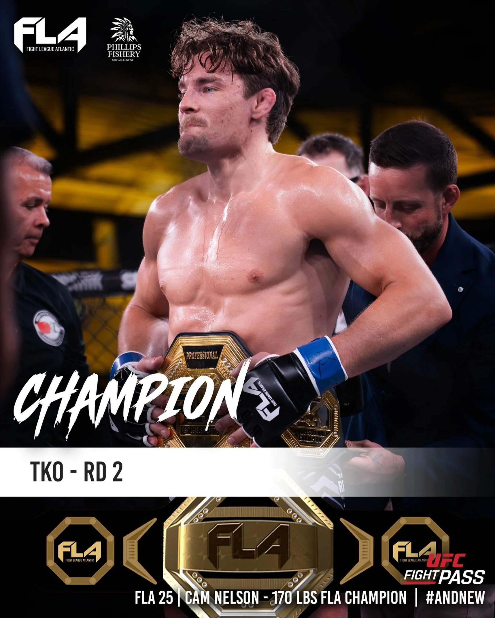 AND NEW #champion 
▪️Cam Nelson - Renzo Gracie PEI 
#fla #champion #fla25 #ufcfightpass
