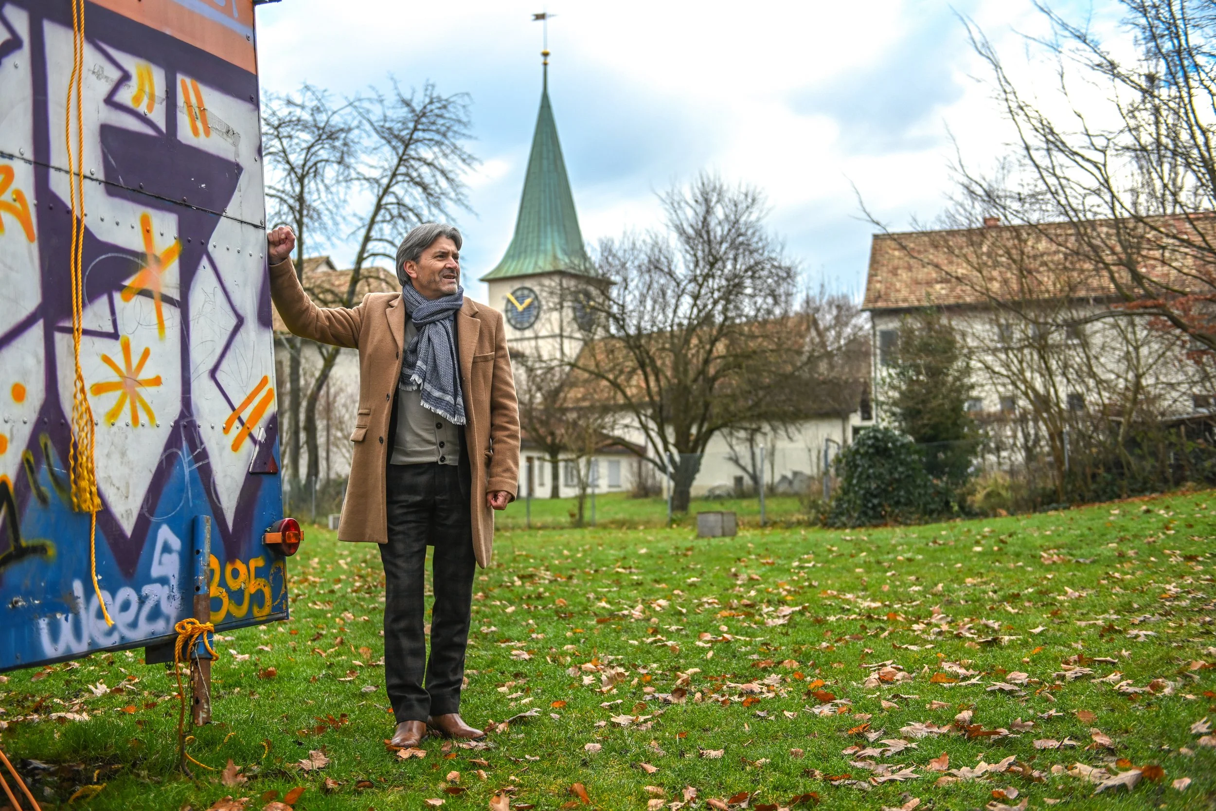 Stadtpräsident Markus Bärtschiger im Stadtpark von Schlieren.