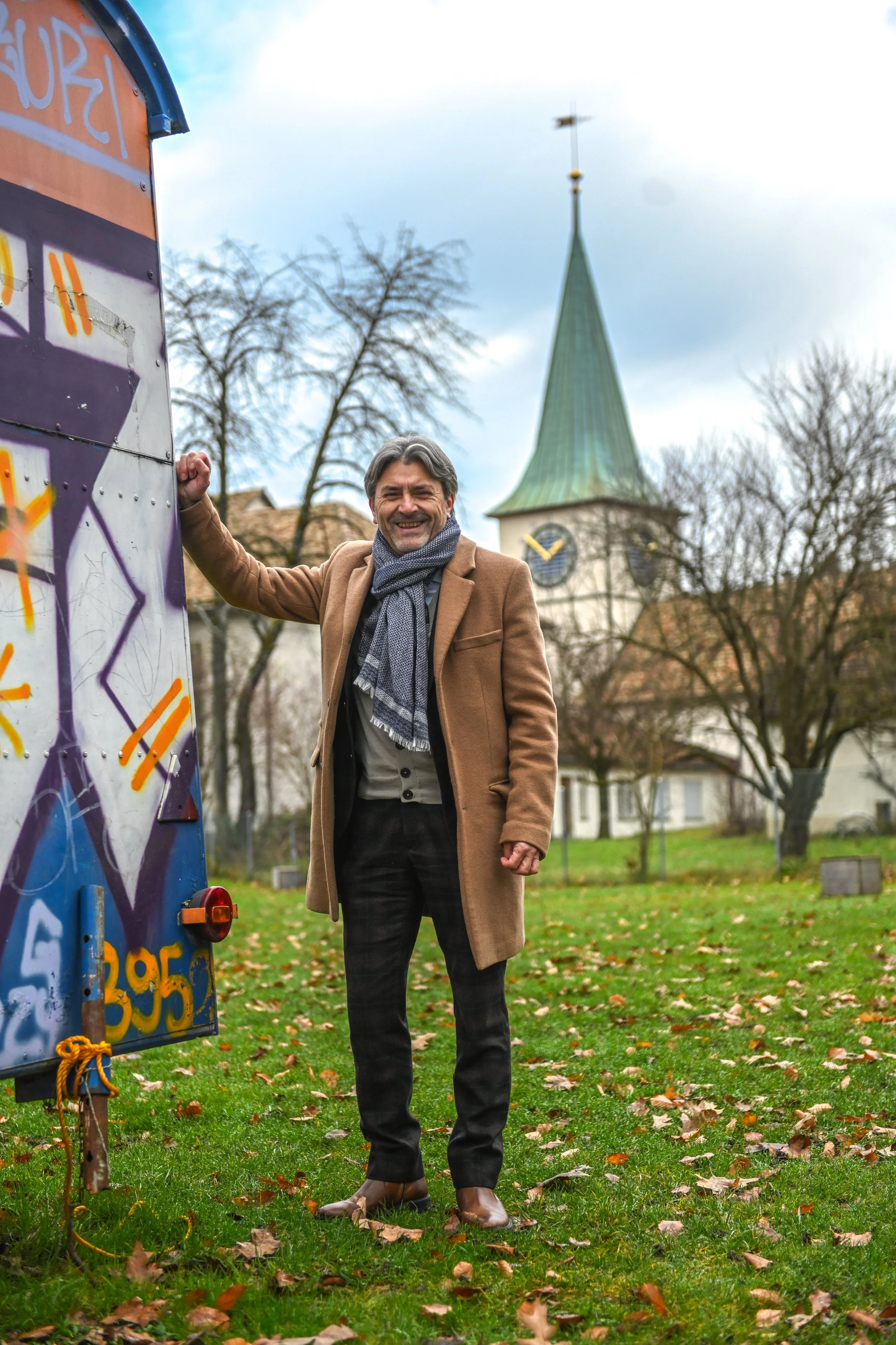 Stadtpräsident Markus Bärtschiger im Stadtpark von Schlieren.