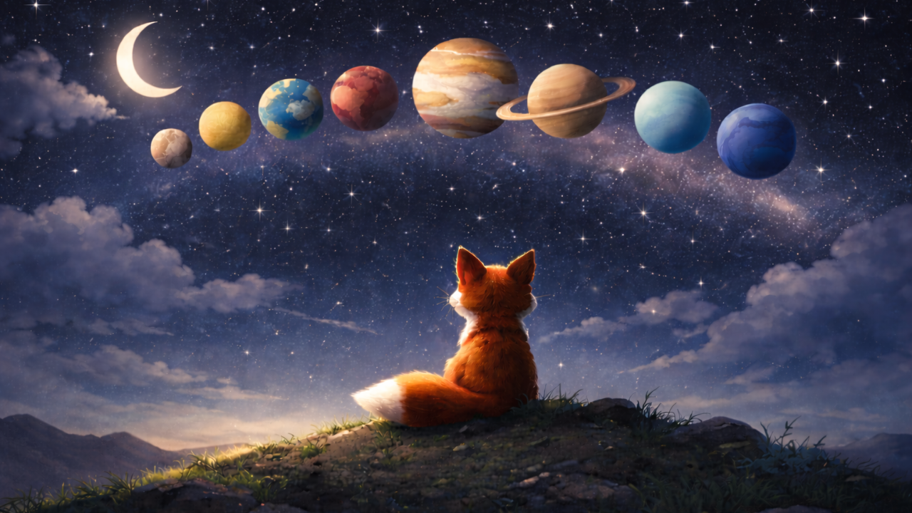 Aster and the Eight Quiet Worlds — A Calming Space Bedtime Story