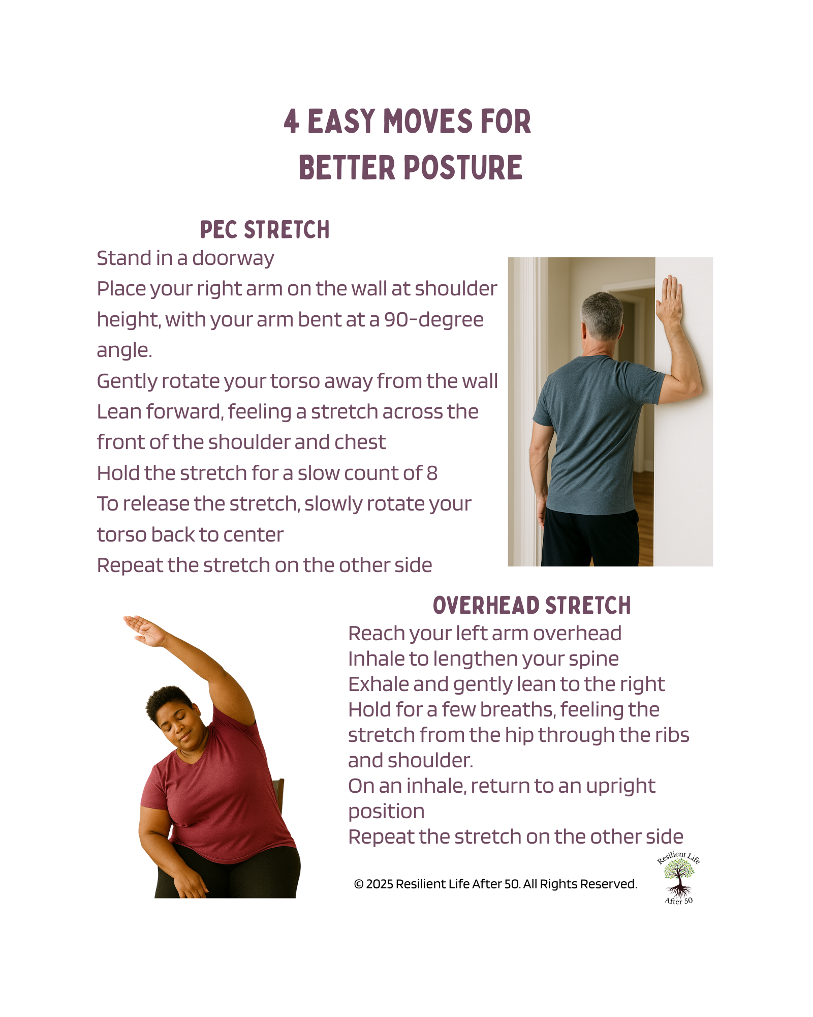 Poster - 4 Easy Moves for Better Posture