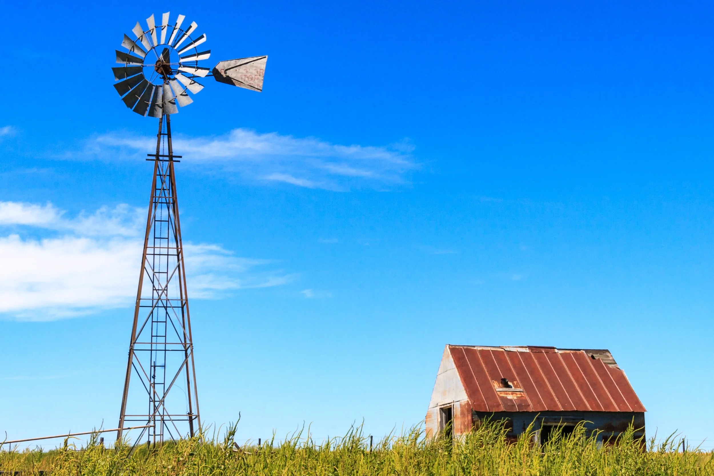 photo kansas farm windmill barn