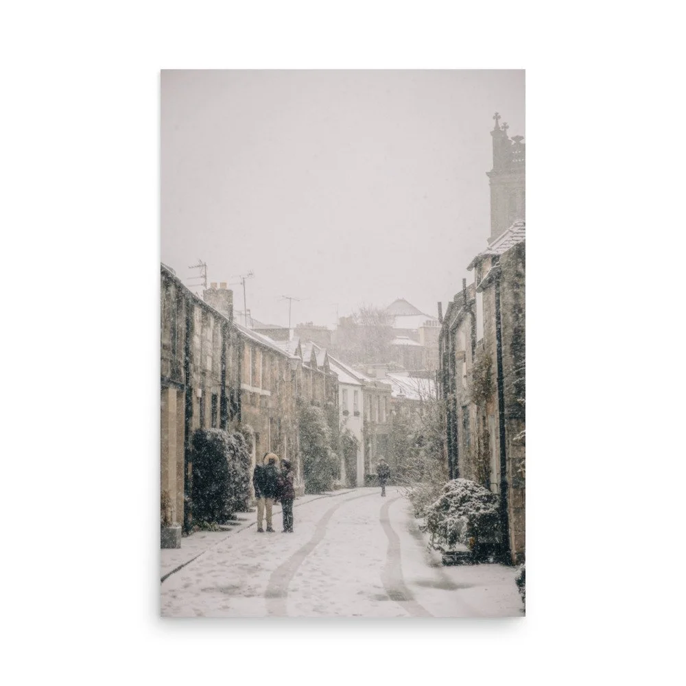 Circus Lane, Edinburgh in the snow (Print Only)