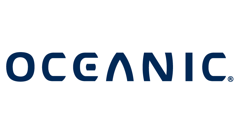 Oceanic logo in dark blue text with stylized letters on a white background.