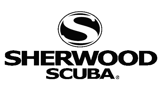 Sherwood Scuba logo with a stylized 'S' inside a circle.
